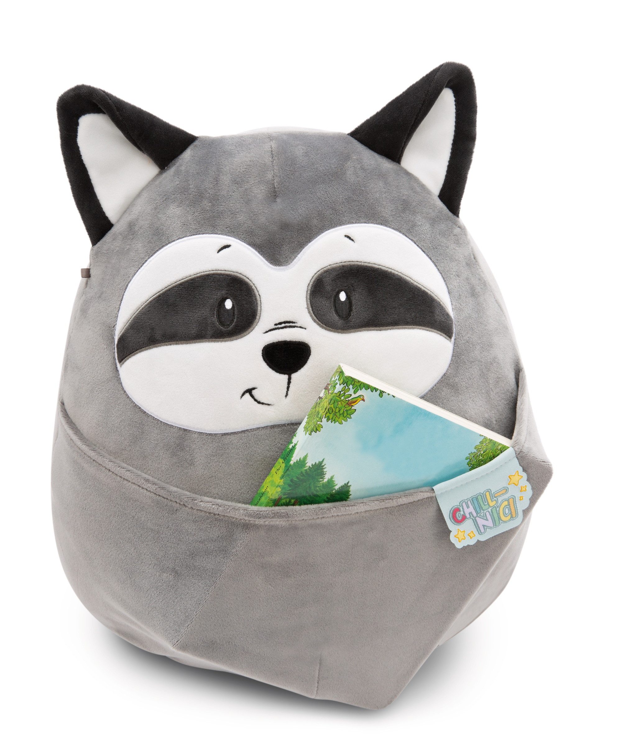 Nici Dekokissen 49884 - Chill-NICI Waschbär, 20 cm