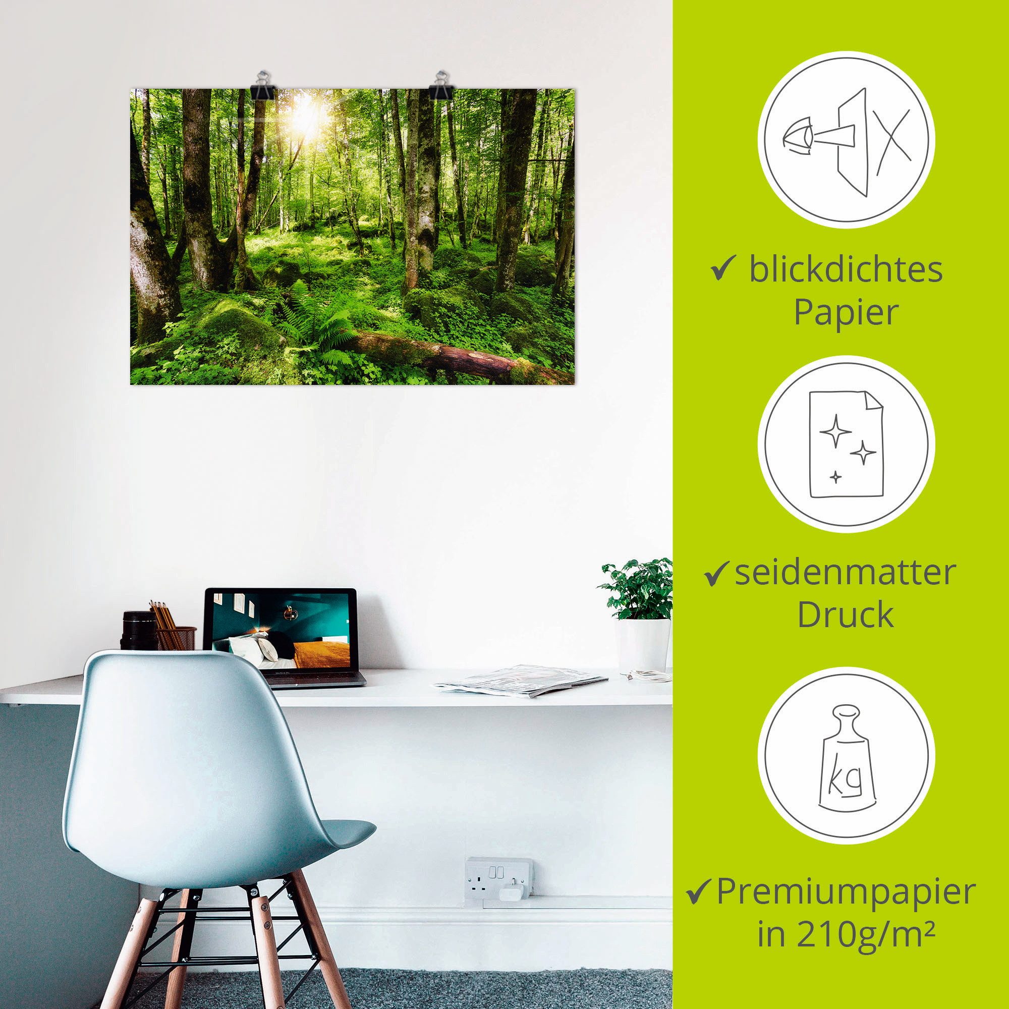 Artland Poster Wald, Wald (1 St), ohne Rahmen