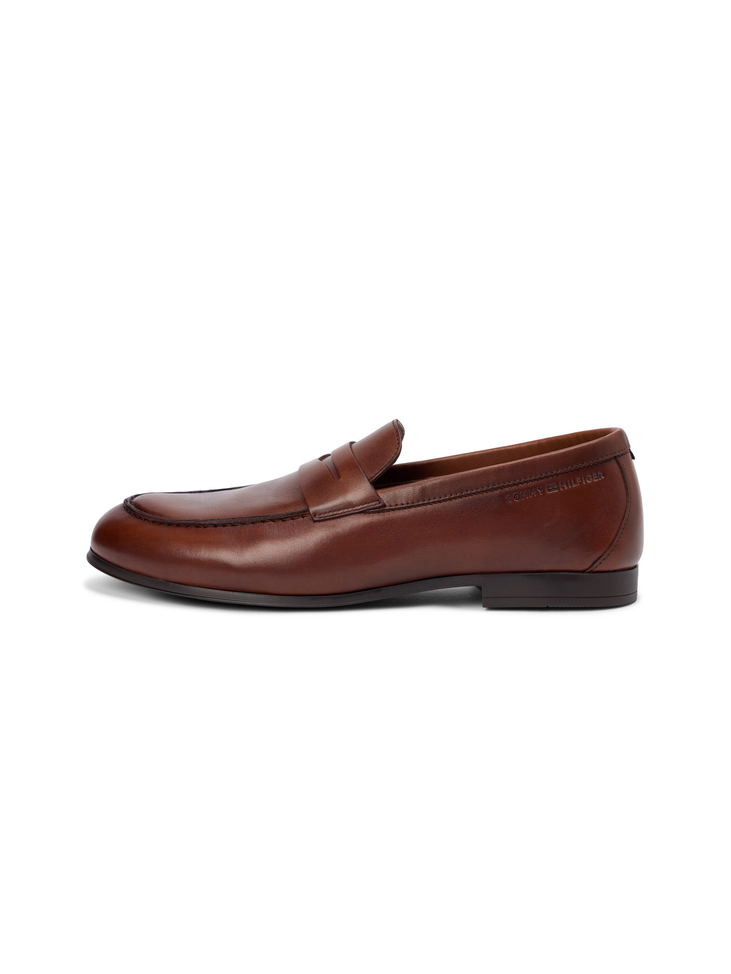 Tommy Hilfiger FLEXIBLE SLIM LEATHER LOAFER Loafer Blockabsatz, Slipper, Businessschuh mit Zierriegel – Bild 5 von 5
