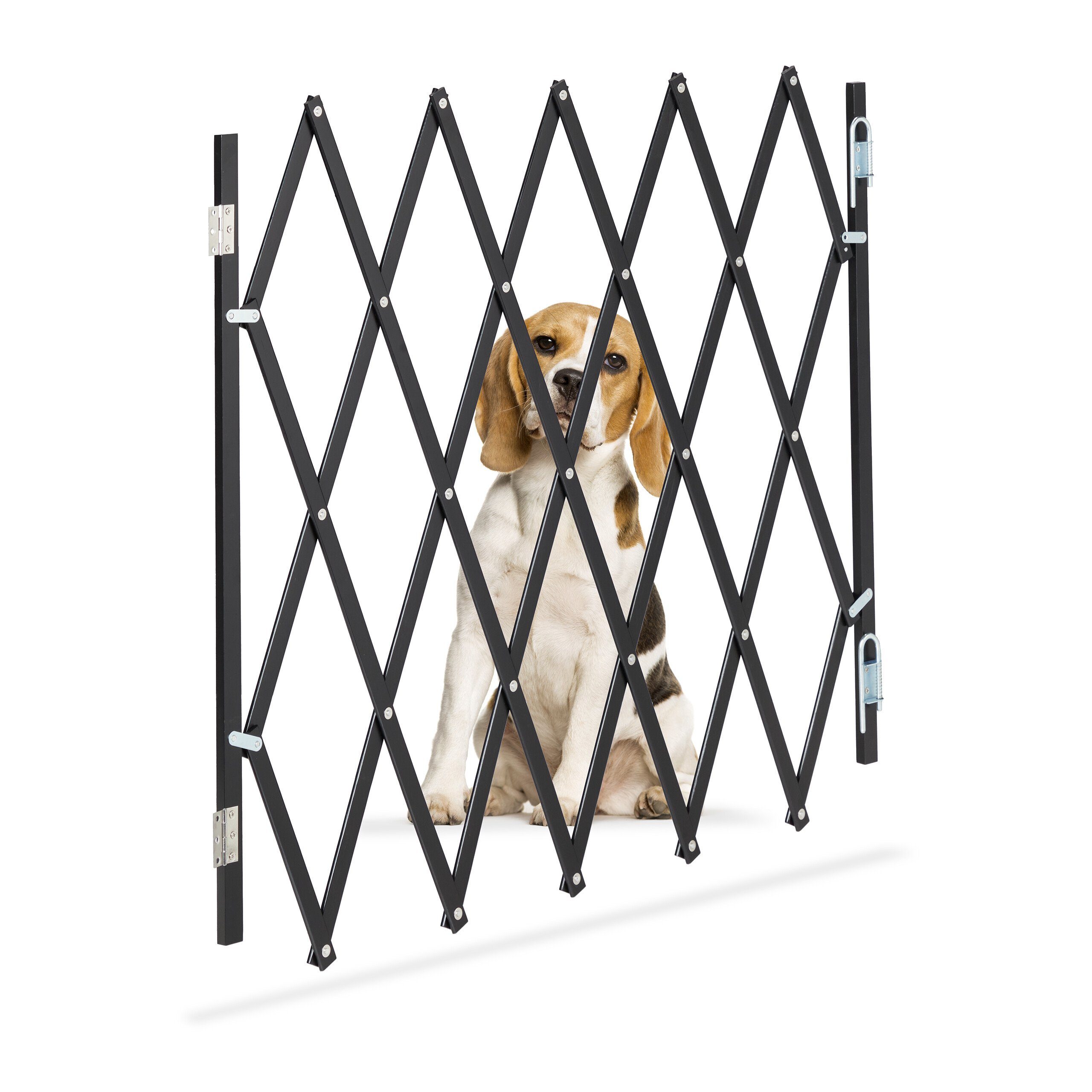 Universalschutzgitter Ausziehbares Hundeabsperrgitter schwarz