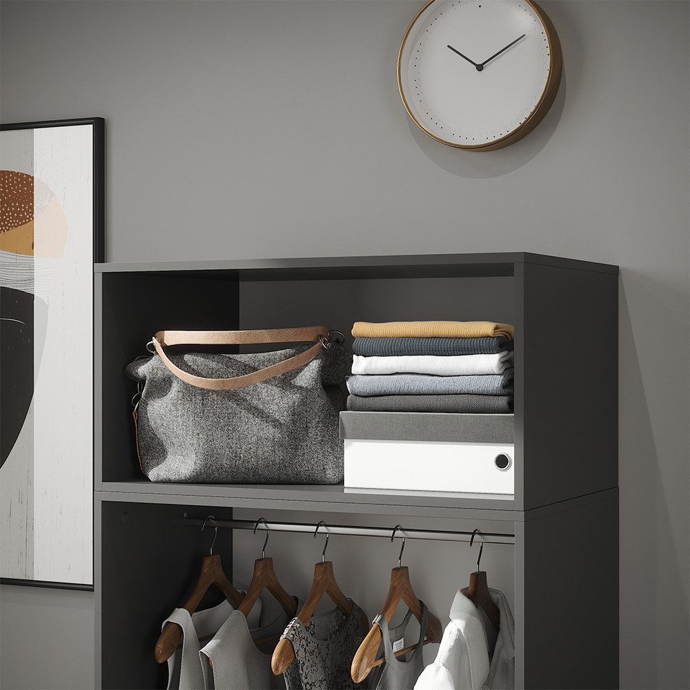 Vicco Kleiderschrank Elmo, Anthrazit, 80 x 40 cm