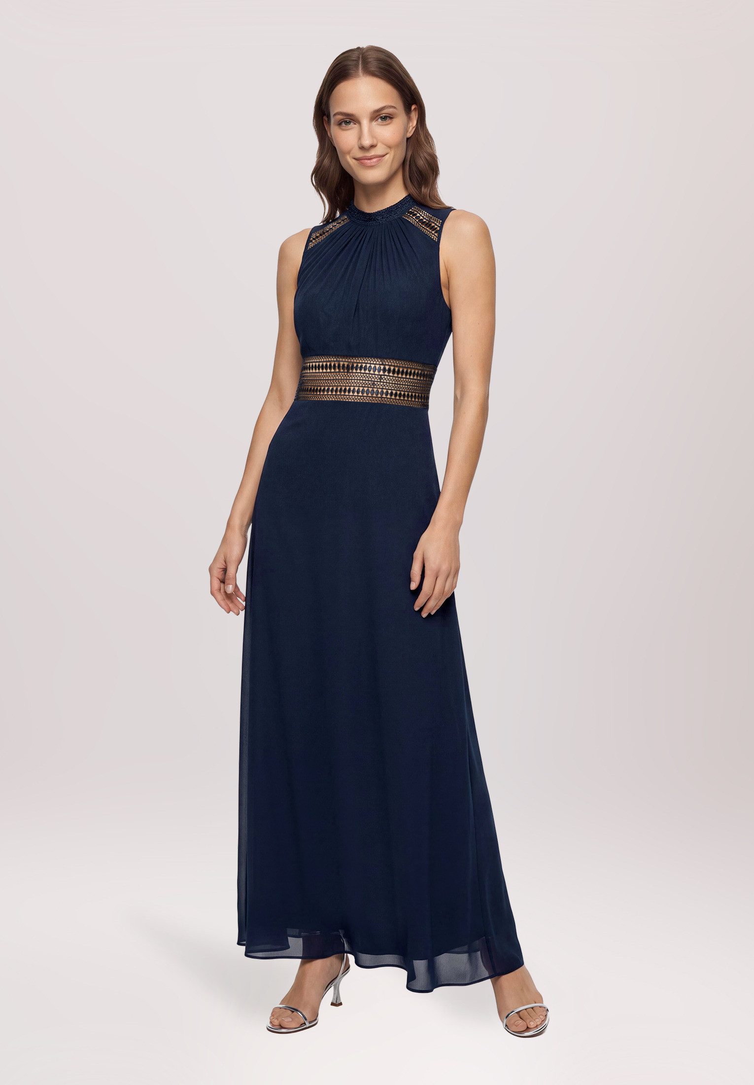 Vera Mont Abendkleid Damen rückenfrei Aufgesteppte Bänder