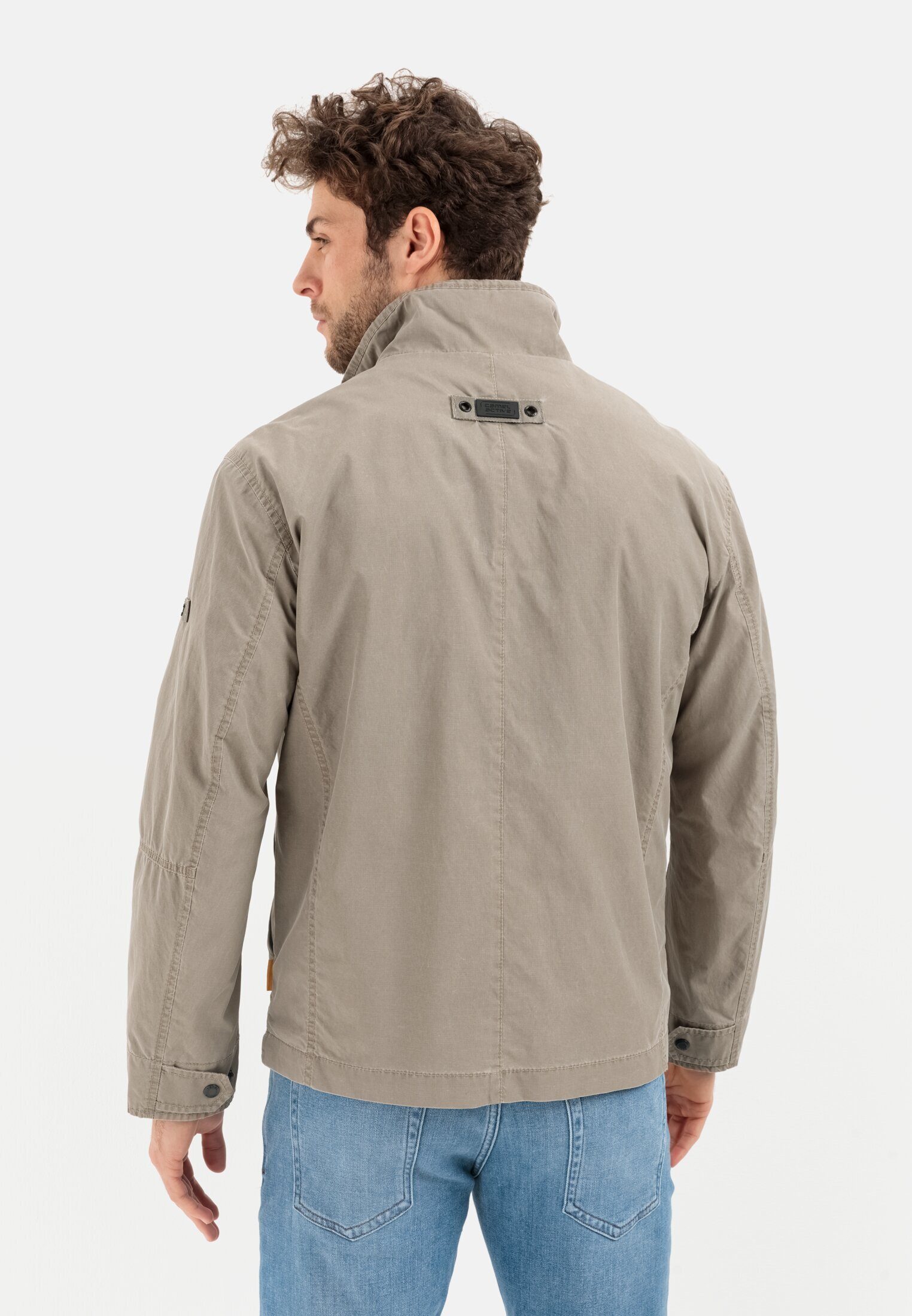 camel active Blouson mit Stehkragen Langarm Markenlabel