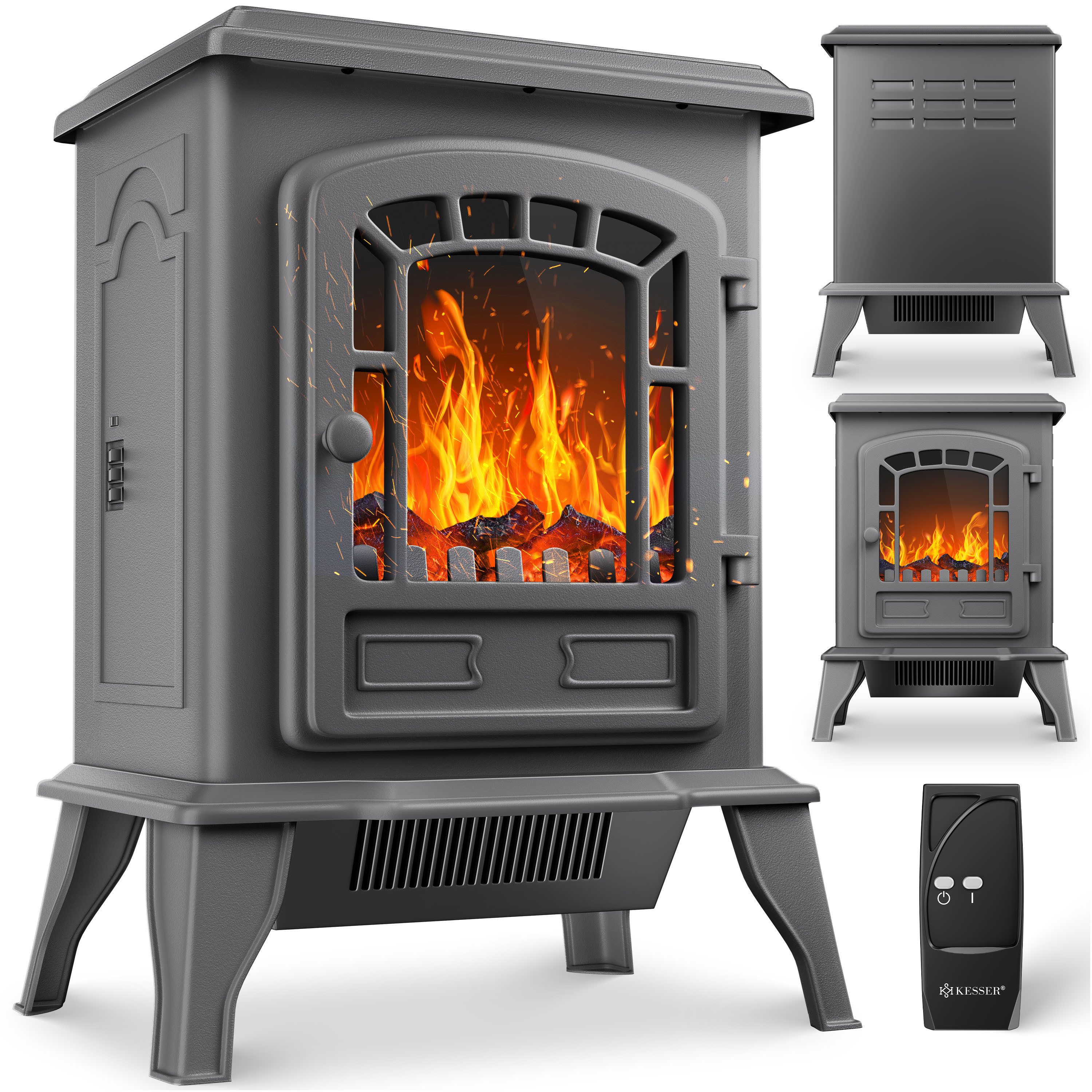 KESSER Heizgerät, 2000 W, Elektrokamin mit Heizlüfter Fernbedienung 2000W E günstig online kaufen