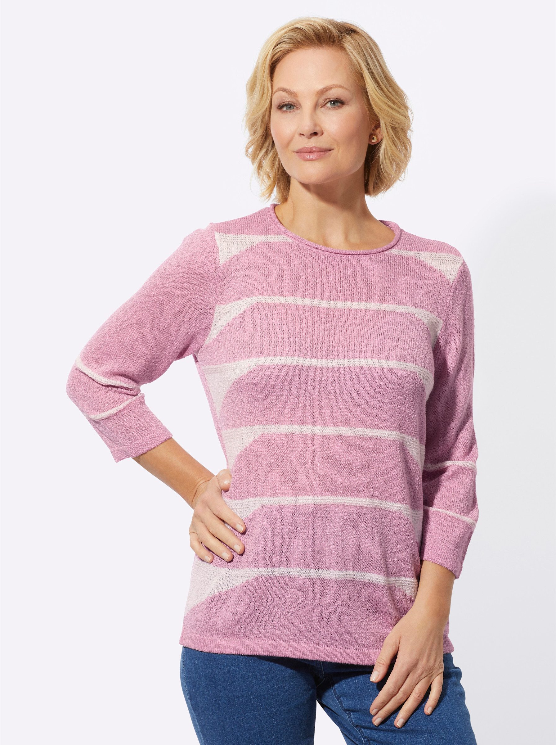 Strickpullover Rundhalspullover