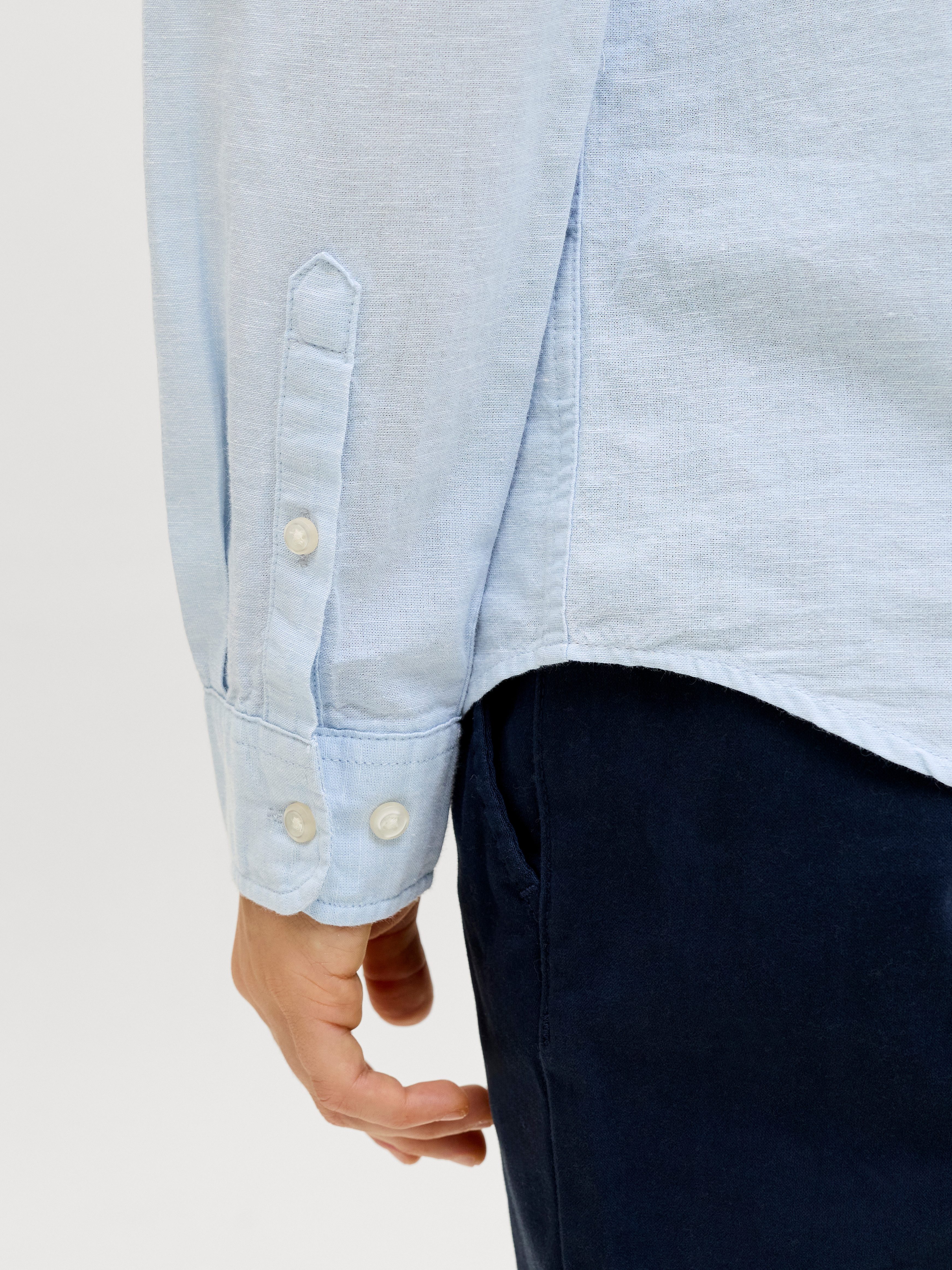 Jack & Jones Junior Langarmhemd JJEBREEZE LINEN BLEND SHIRT L/S SN JNR – Bild 4 von 5