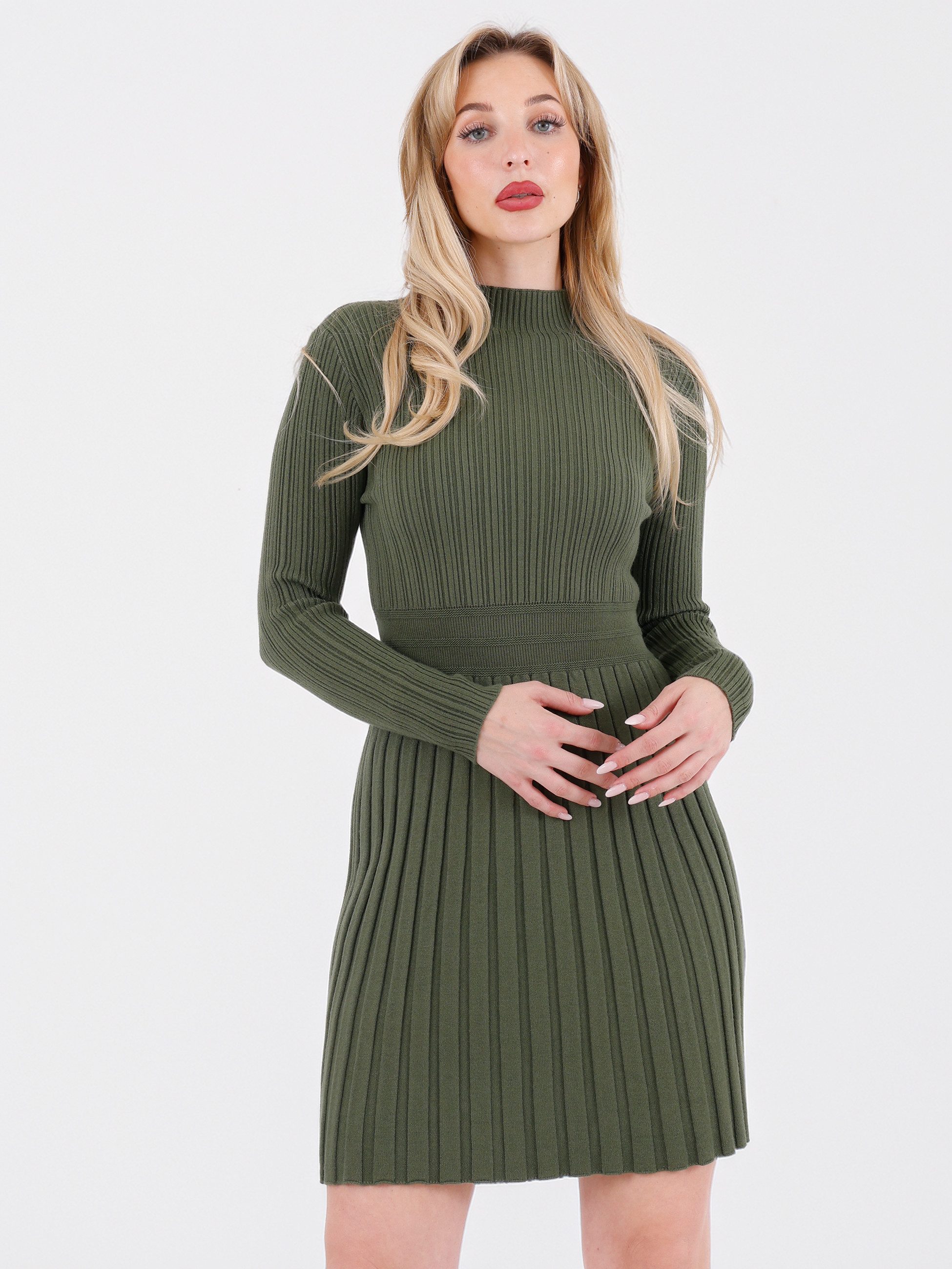 YC Fashion & Style Strickkleid Rippenstrick-Kleid günstig online kaufen