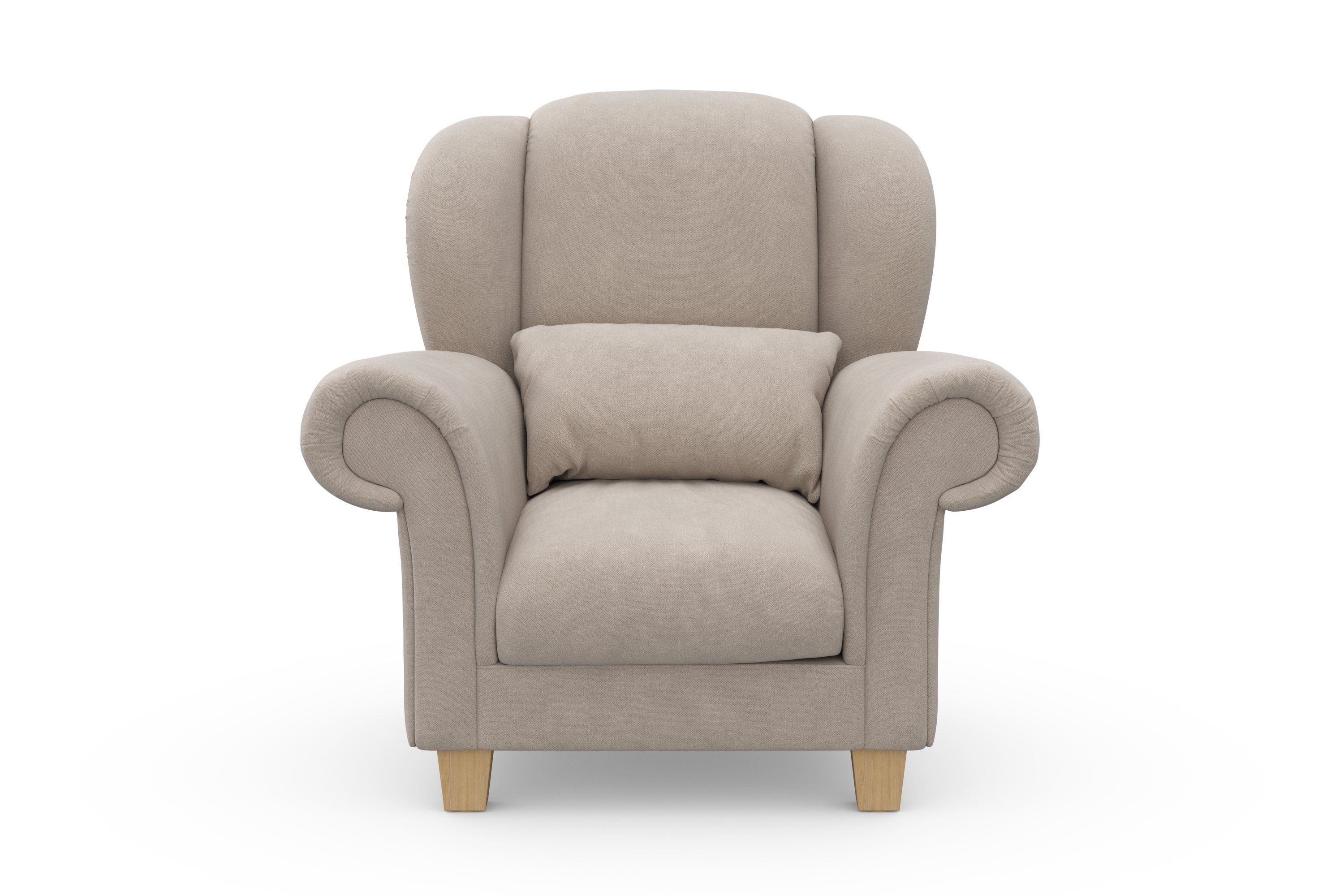 Ohrenseesel und softem, Sitzkomfort mit weichem Ohrensessel affaire Home (1-St), zeitlosem Queenie Design