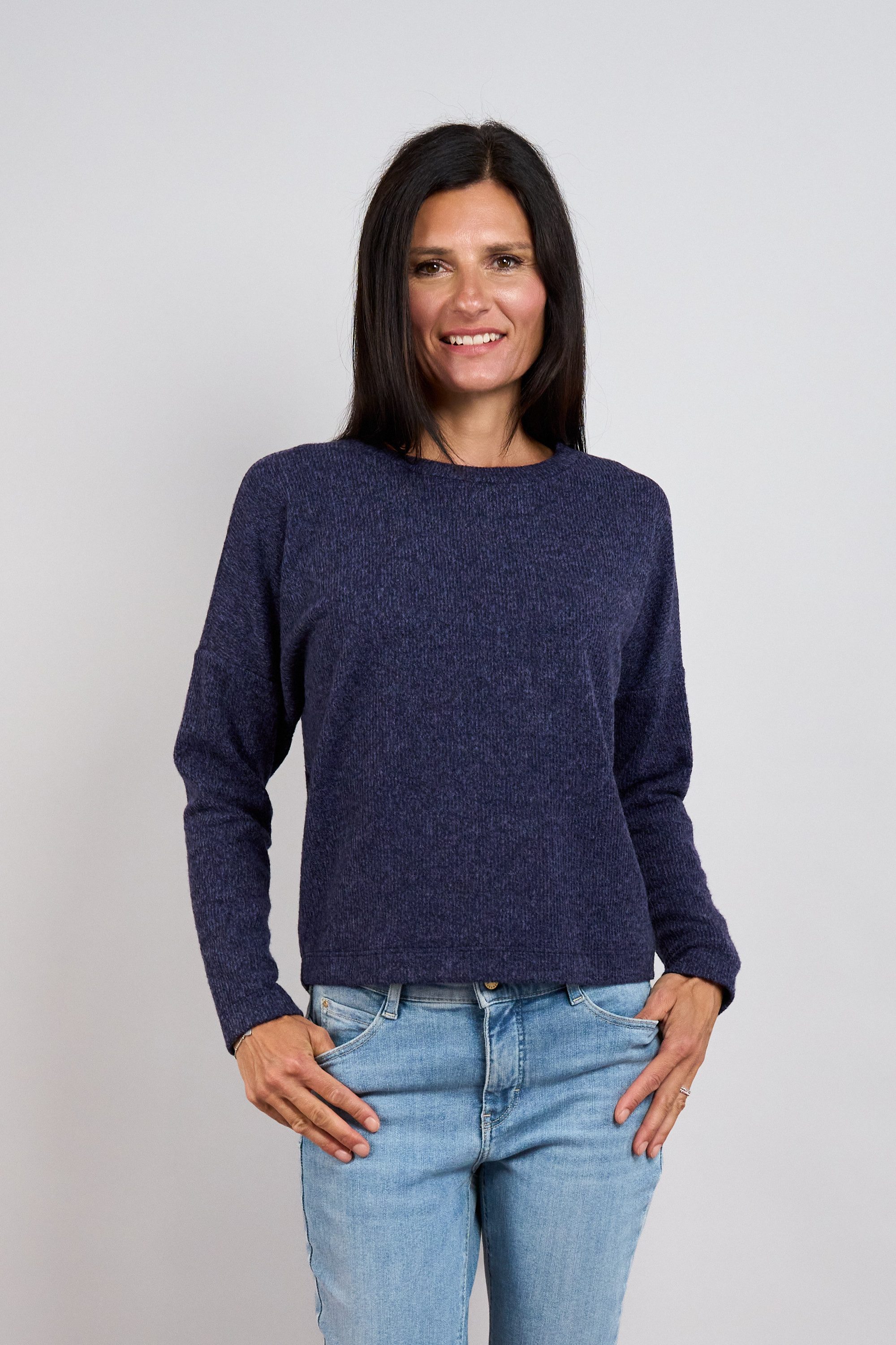 Seidel Moden Strickpullover mit Rundhals und Stretch - MADE IN GERMANY