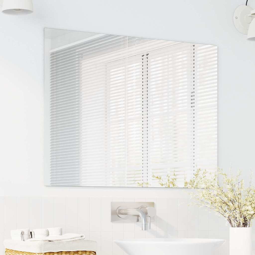 vidaXL Spiegel Wandspiegel Rechtwinklig 80 x 60 cm Gehärtetes Glas (1-St)