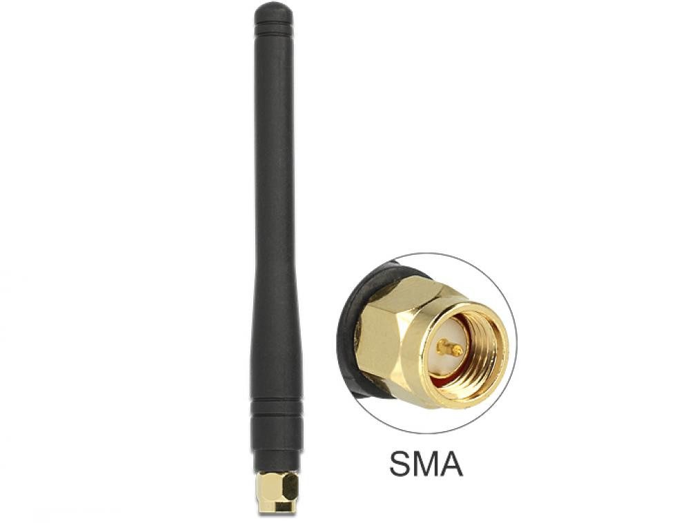 ISM 433 MHz Antenne SMA 2,5 dBi omnidirektional flexibel schwarz Netzwerkkabel