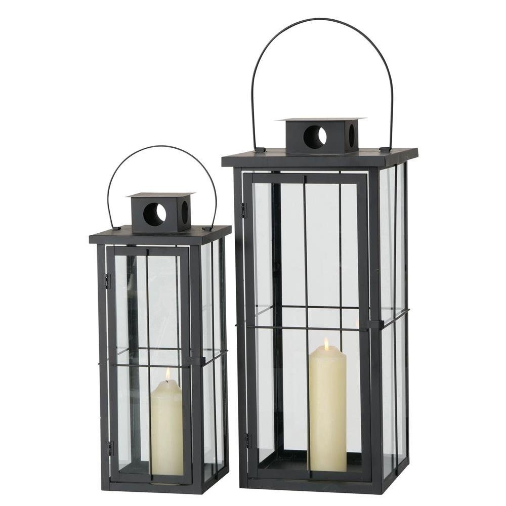 BOLTZE Kerzenlaterne Arizona, 50 / 64 cm hoch, aus Metall, Skandinavisches Design. € 83,79