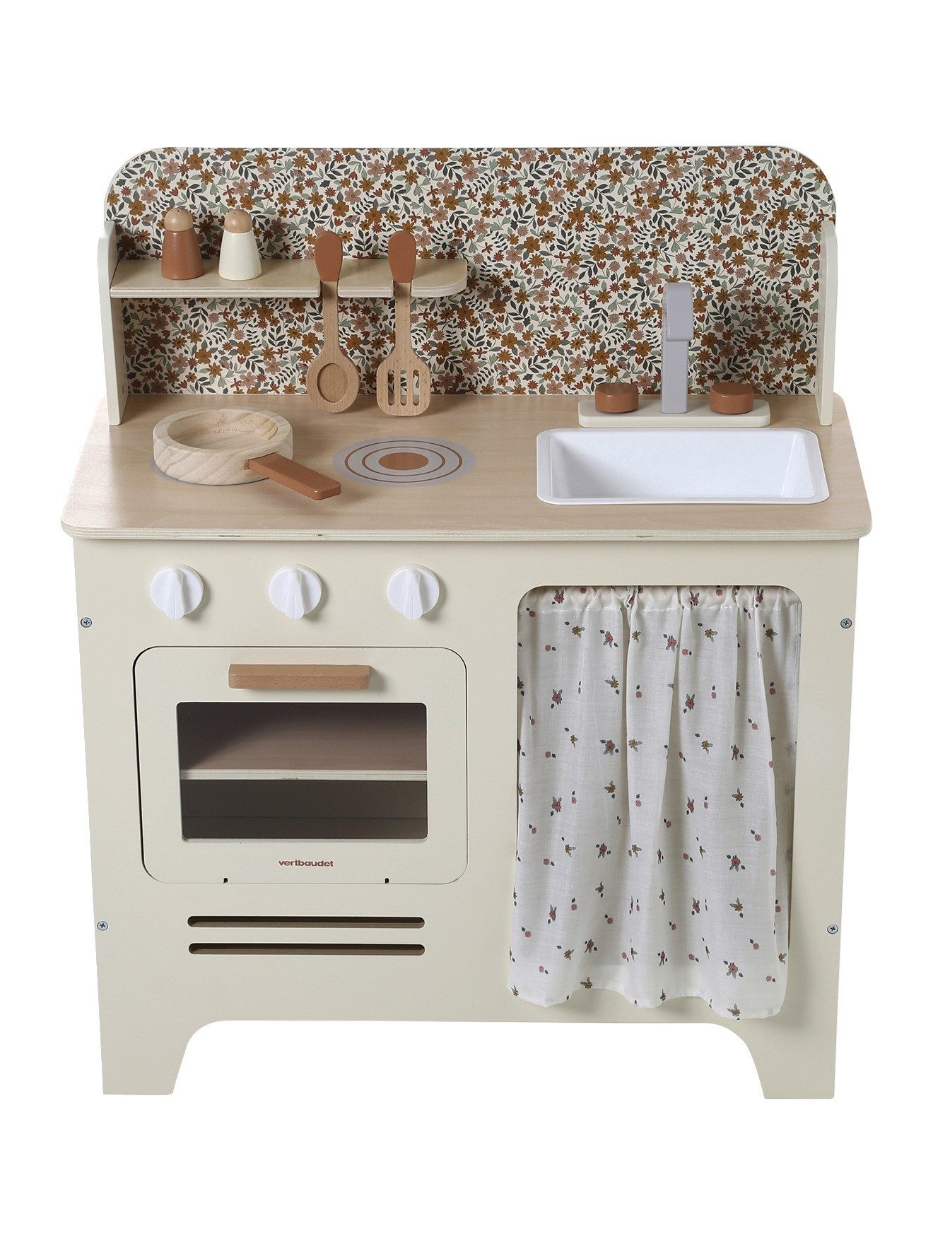 vertbaudet Spielküche Kinder Spielküche mit Zubehör, Holz FSC® Holz, Holz FSC®