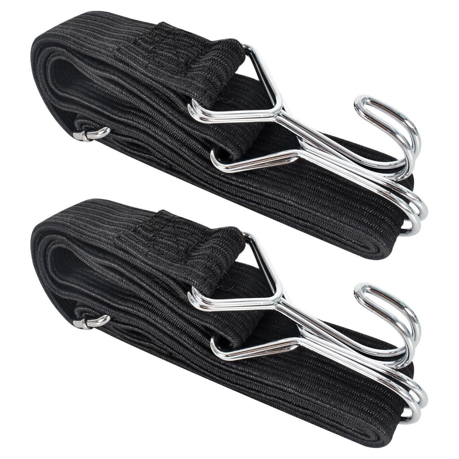 LuxusKollektion Seil Spanngummi mit Haken 2er Set 60-100cm breit (2-tlg)