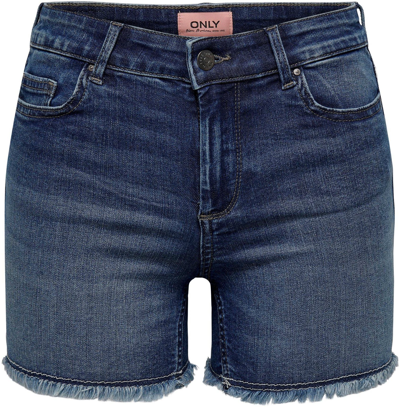 Jeansshorts ONLBLUSH – Jeansshorts mit fransigem Saum