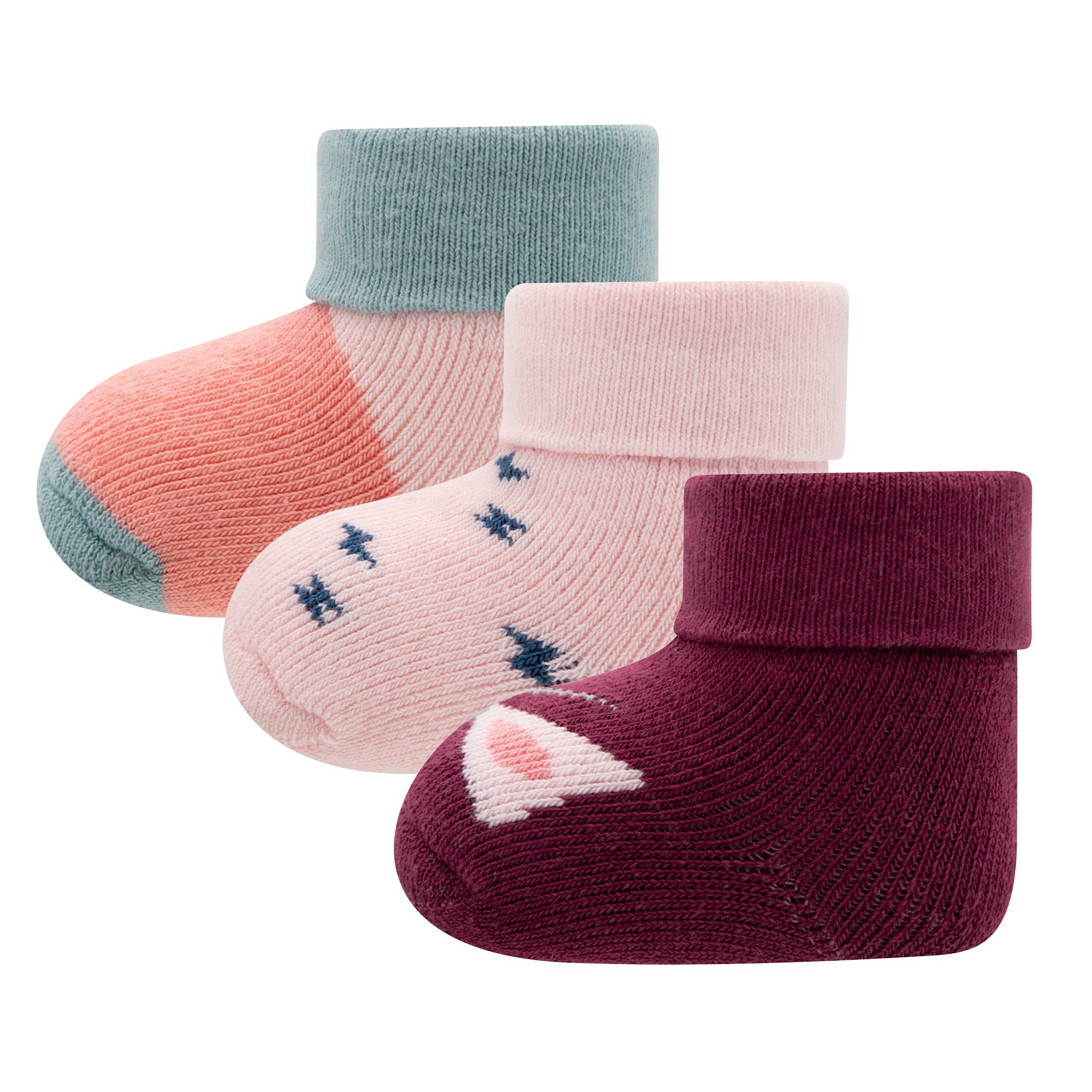 Thermosocken Ewers Babysocken 3er Pack Mädchen Socken Schmetter