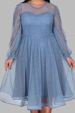 Modabout Abendkleid Damen Midikleid Sommerkleid für große Größen - NELB0588D5154MVİ (1-tlg)