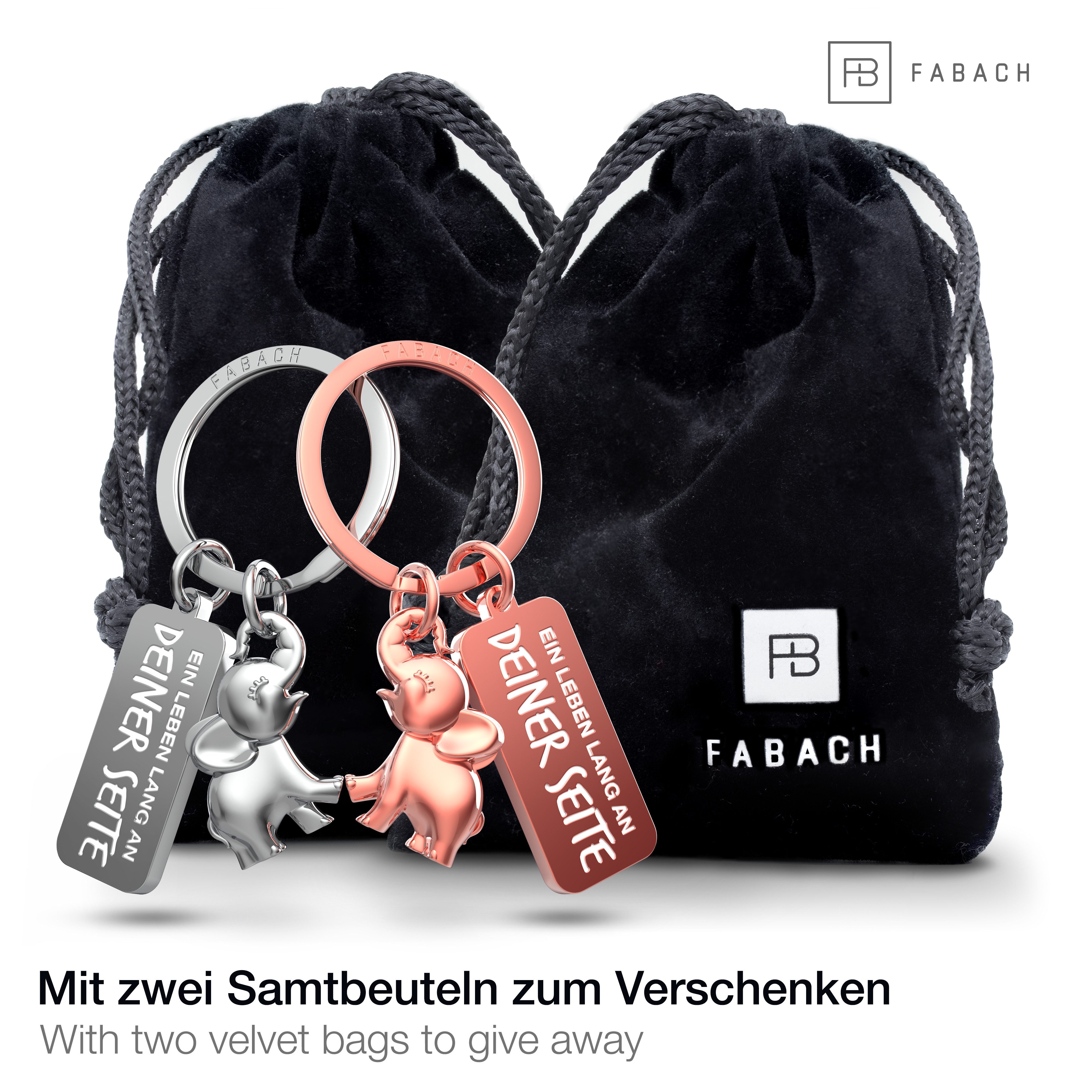 FABACH Schlüsselanhänger Set Partneranhänger Jumbo - Elefant Schlüsselanhän günstig online kaufen