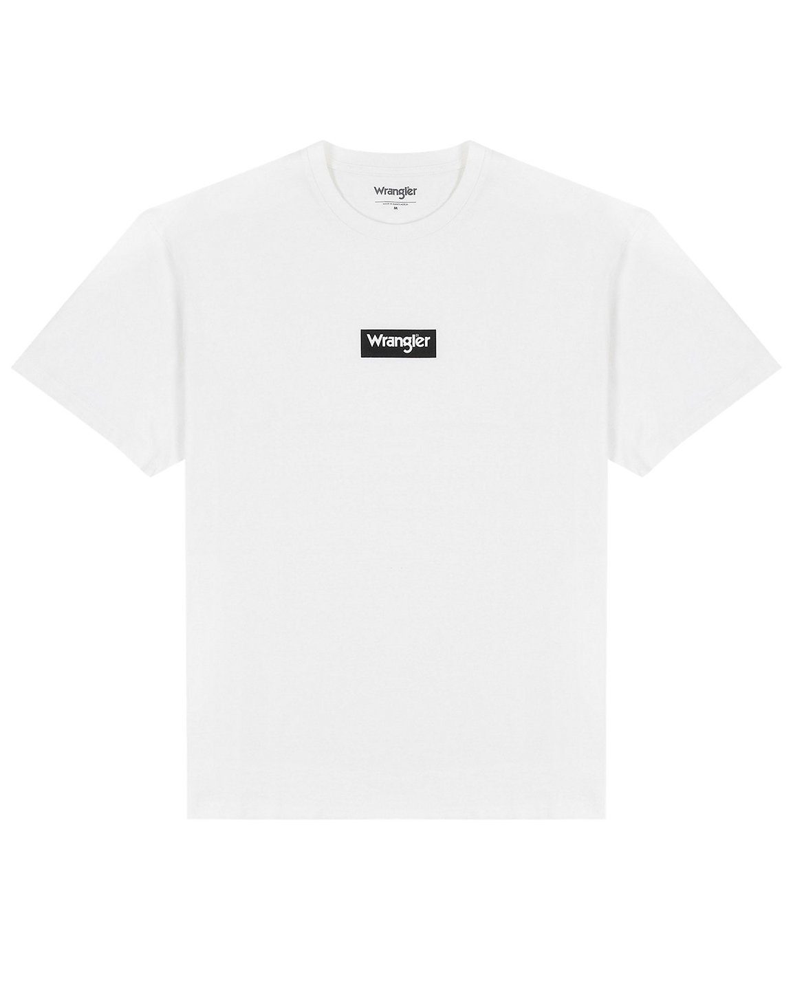 Small Box Regular Fit - Weiß Wrangler Rundhalsshirt Logo Tee