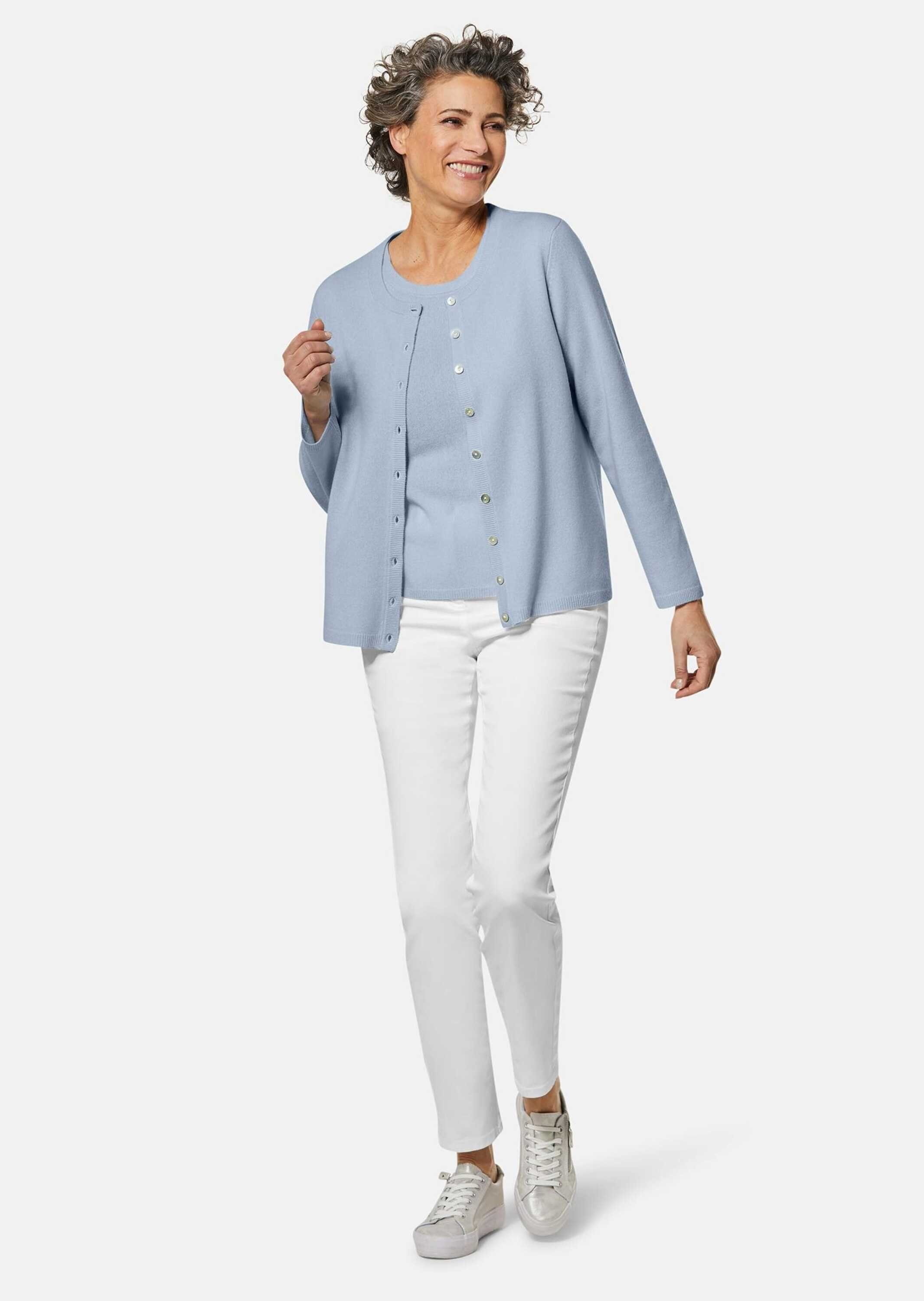 GOLDNER Kurzarmpullover Halbarmpullover mit Rundhals aus Kaschmir günstig online kaufen