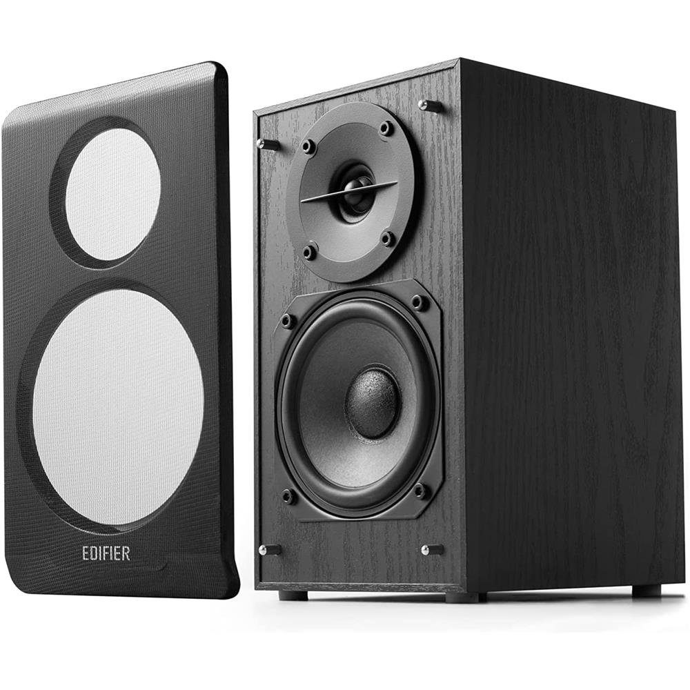Edifier® R33BT Regal-Lautsprecher 2.0 (Bluetooth, 10 W, Echtholzgehäuse (MDF)
