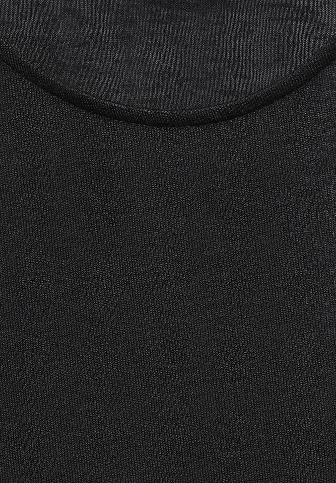 STREET ONE T-Shirt - Leinen-Optik, Stickerei günstig online kaufen
