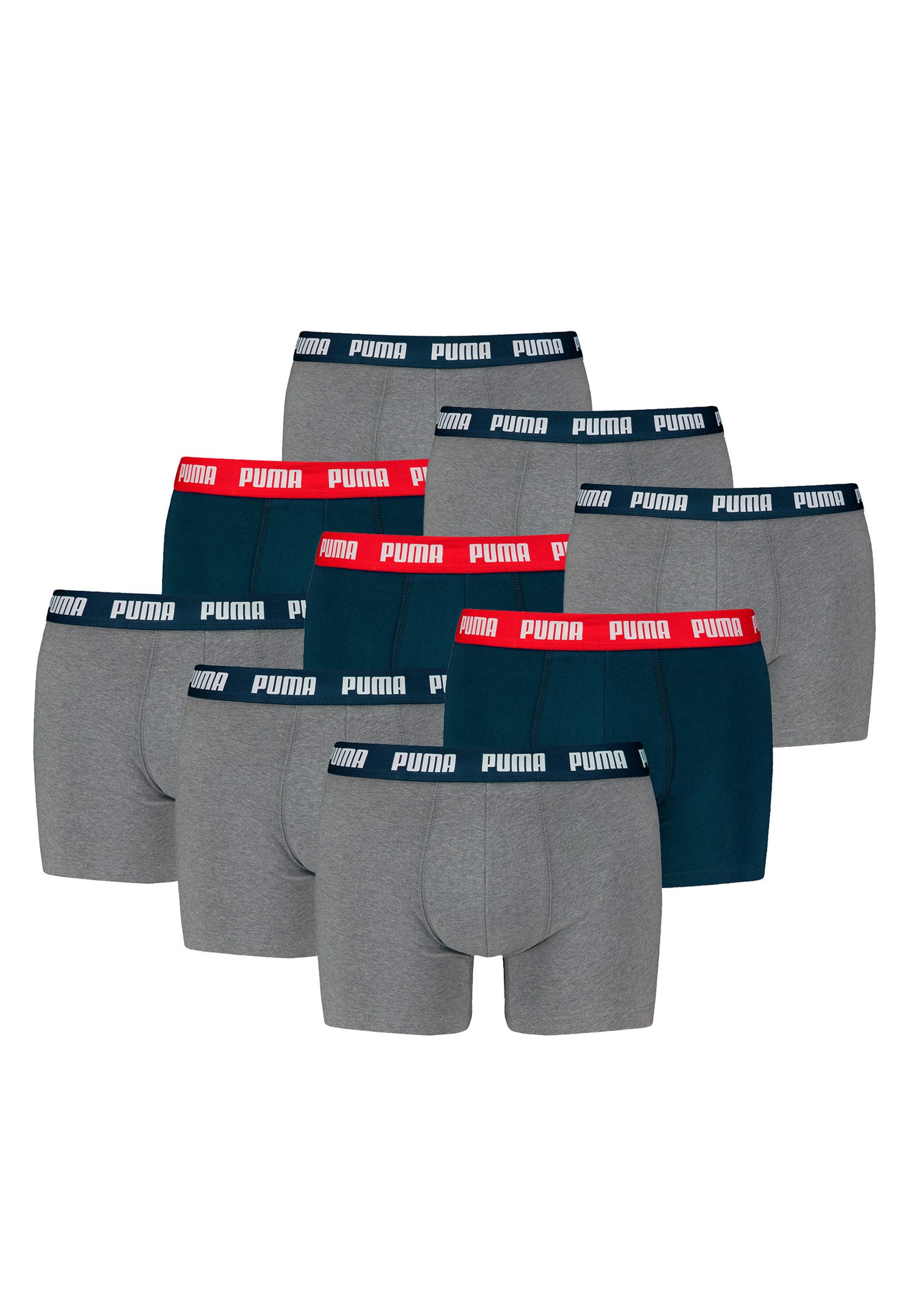 Grey / Navy / Red Combo