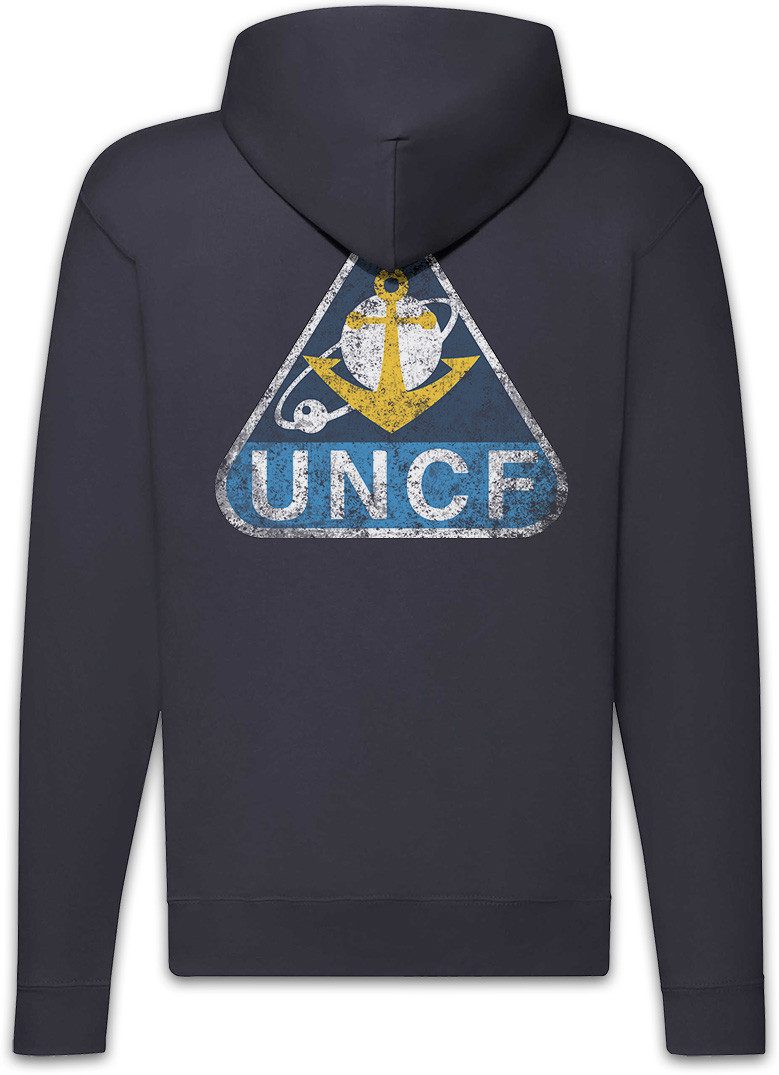 Urban Backwoods Sweatjacke United Nations Cosmo Navy Zipper Hoodie UN UNCF Space Yamato (1-tlg) Battleship United Star Blazers