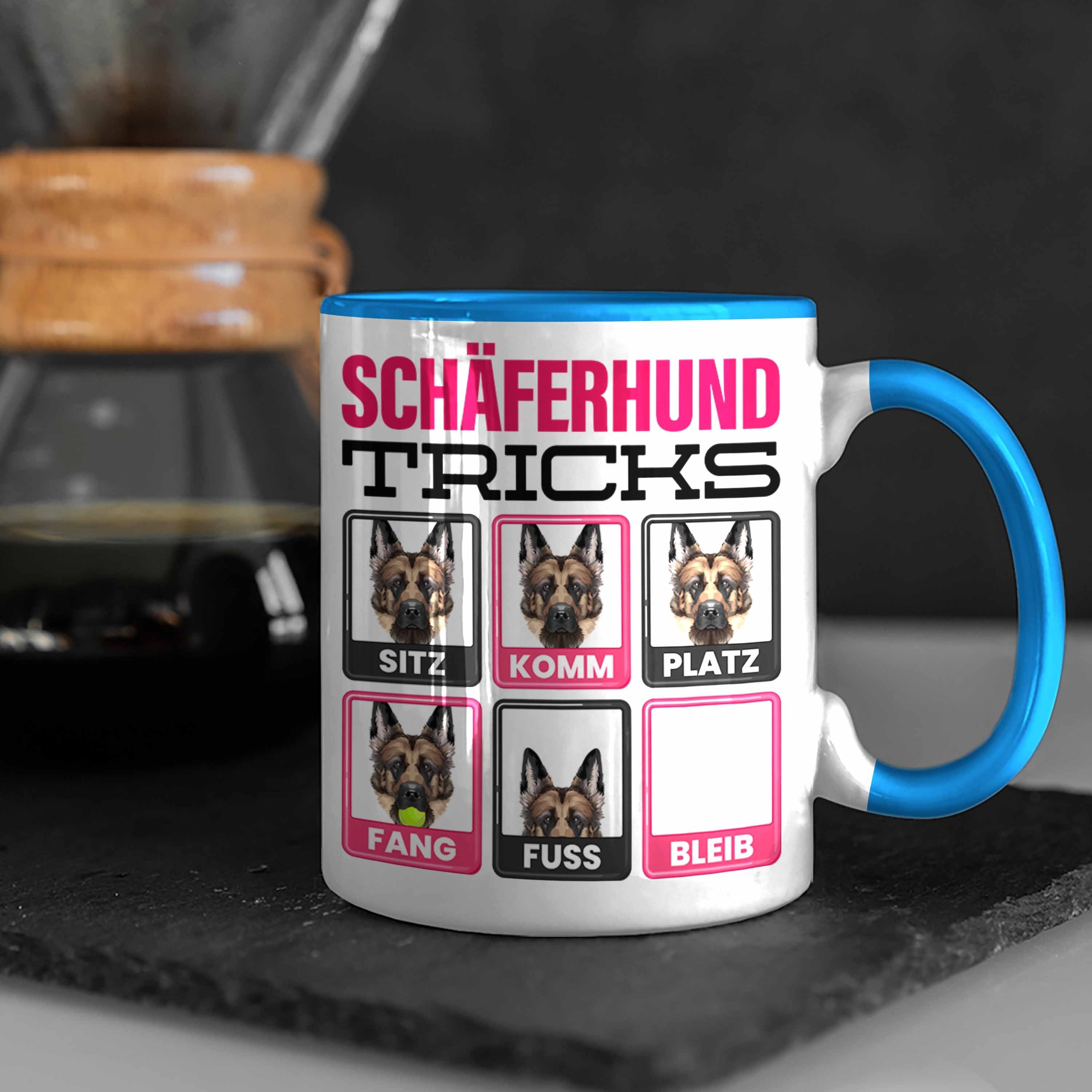Schäferhund Geschenk Lustiger Trendation Spruch Schäf Tasse Geschenkidee Tasse Blau Besitzer