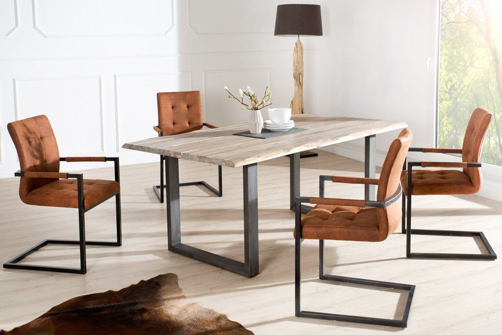 riess-ambiente Freischwinger OXFORD vintage braun / günstig online kaufen