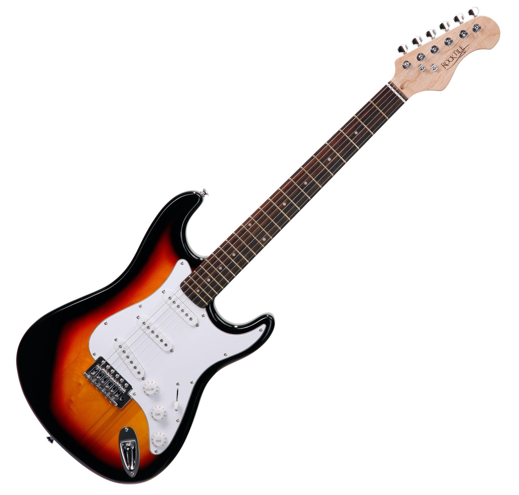 Rocktile E-Gitarre Banger's Pack elektrische Gitarre Komplettset, Banger's Set, inkl. Verstärker, Tasche, Kabel, Gurt, Schule, inkl. Verstärker, Tasche, Kabel, Gurt, Schule