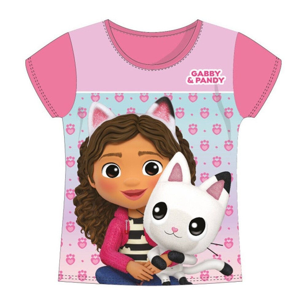 Gabby's Dollhouse T-Shirt Gabby's Dollhouse Pandy Pink Kinder kurzärmliges T-Shirt