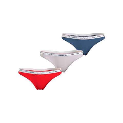 Tommy Hilfiger Underwear Slip 3 PACK THONG (EXT SIZES) (Packung, 3er) mit Tommy Hilfiger Logobund