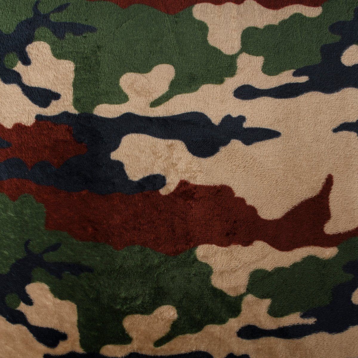 Stoff Wellness Fleece Camouflage grün braun 1,5m Breite