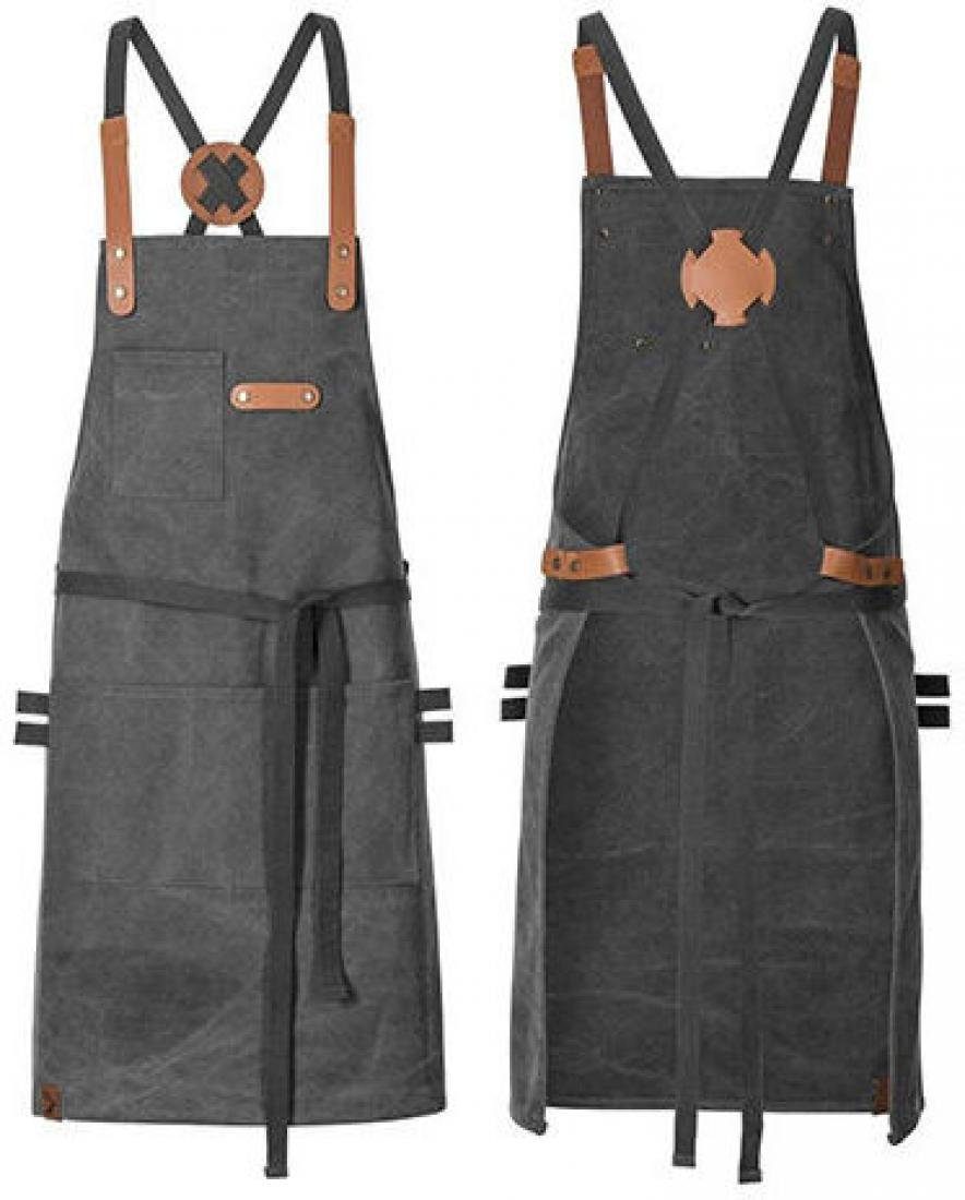 EXNER Kochschürze Latzschürze Canvas mit Zier-Label Breite: 70 cm Länge: 80 günstig online kaufen