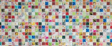 Mosani Mosaikfliesen Quadratisches Keramikmosaik Mosaikfliesen bunt glänzend / 10 Matten