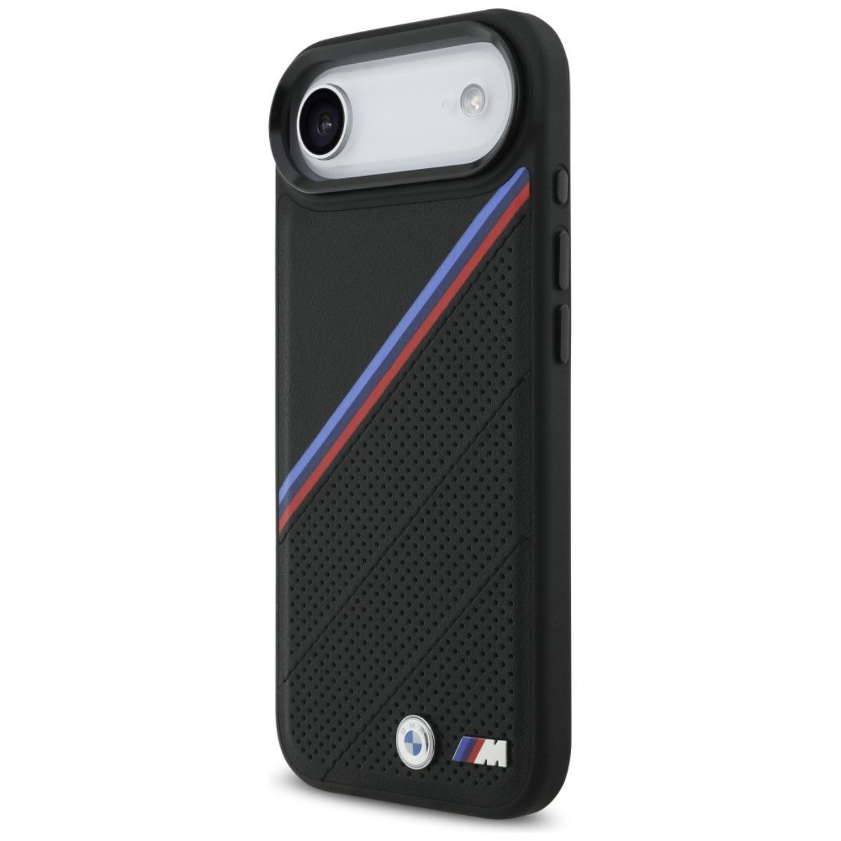 BMW Handyhülle Tricolor Metal Logo Magnetfunktion Kompatibel mit iPhone 17 Air 6,1, Kompatibel mit iPhone 17 Air, hochwertige M-Linienoptik