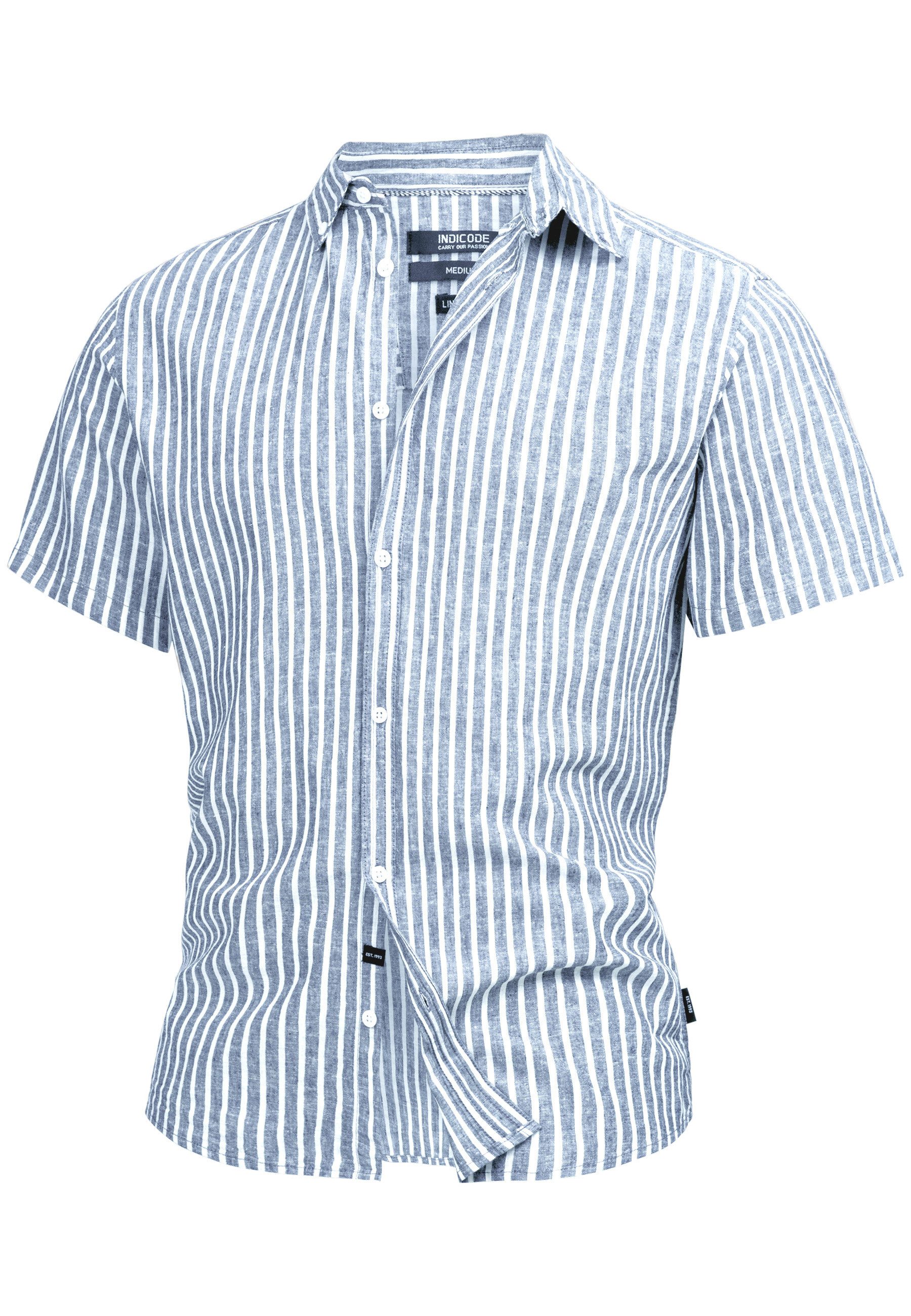 Indicode Kurzarmhemd Herren INBravida Herrenhemd Kurzarm aus einem leichtem günstig online kaufen
