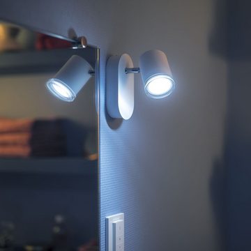 Philips Hue LED Deckenstrahler Bluetooth White Ambiance Spot Adore in Weiß mit, Smart Home Dimmfunktion, Leuchtmittel enthalten: Ja, LED, warmweiss, Deckenstrahler, Deckenspot, Aufbaustrahler