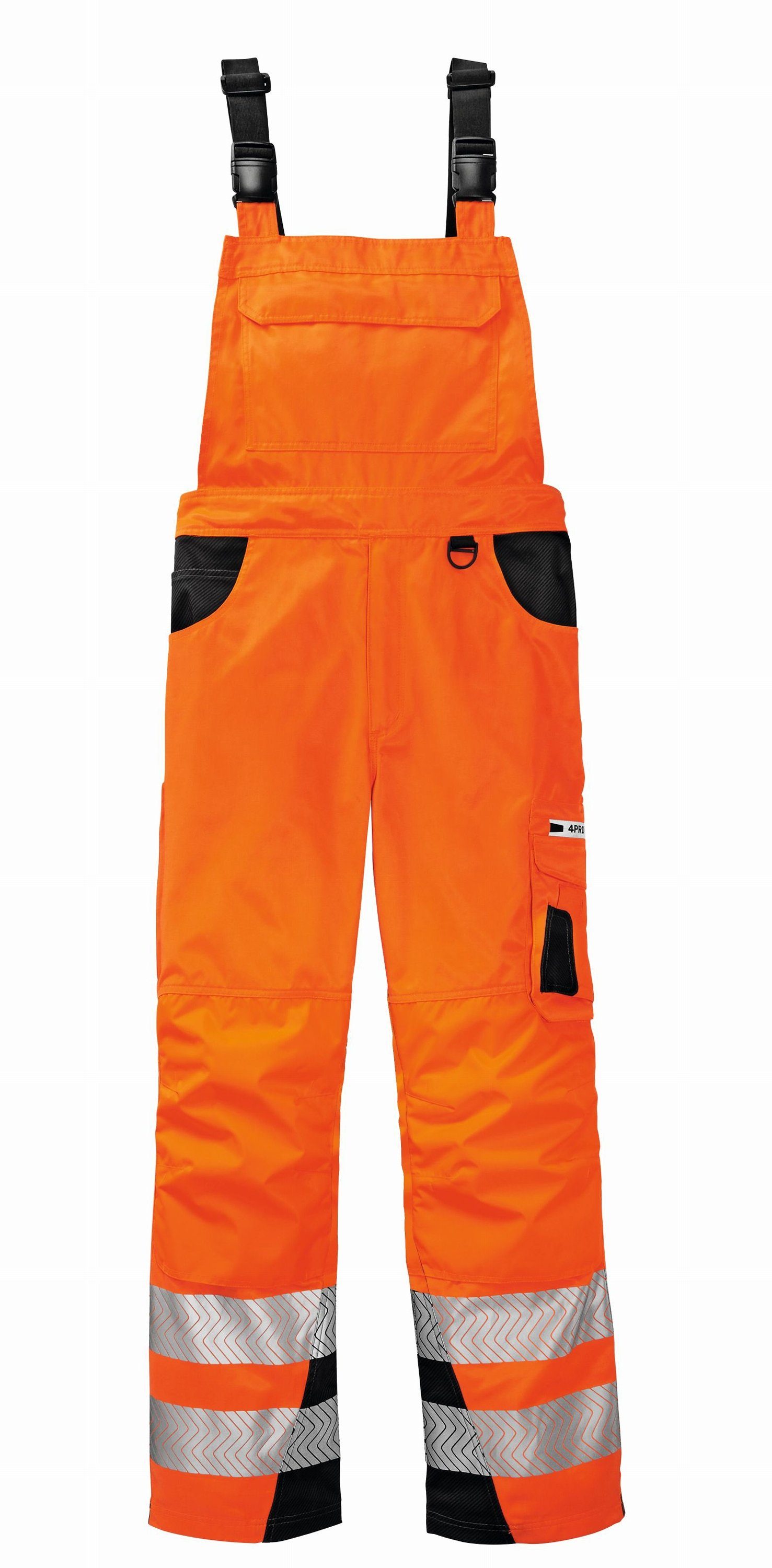 TRIZERATOP Arbeitslatzhose Latzhose ALABAMA leuchtorange/grau Gr. 114 (1-tlg)