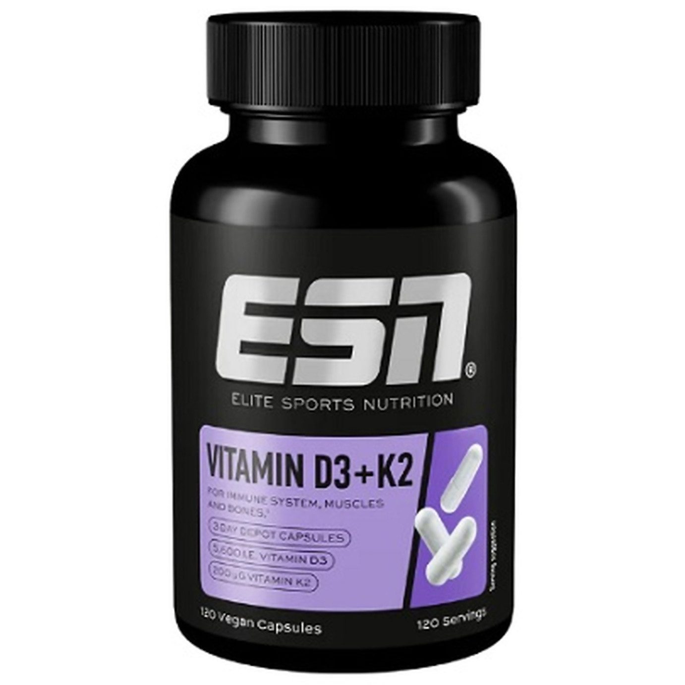 ESN Vitamin D3 + K2 (120 Kapseln) Kapseln, 66 g