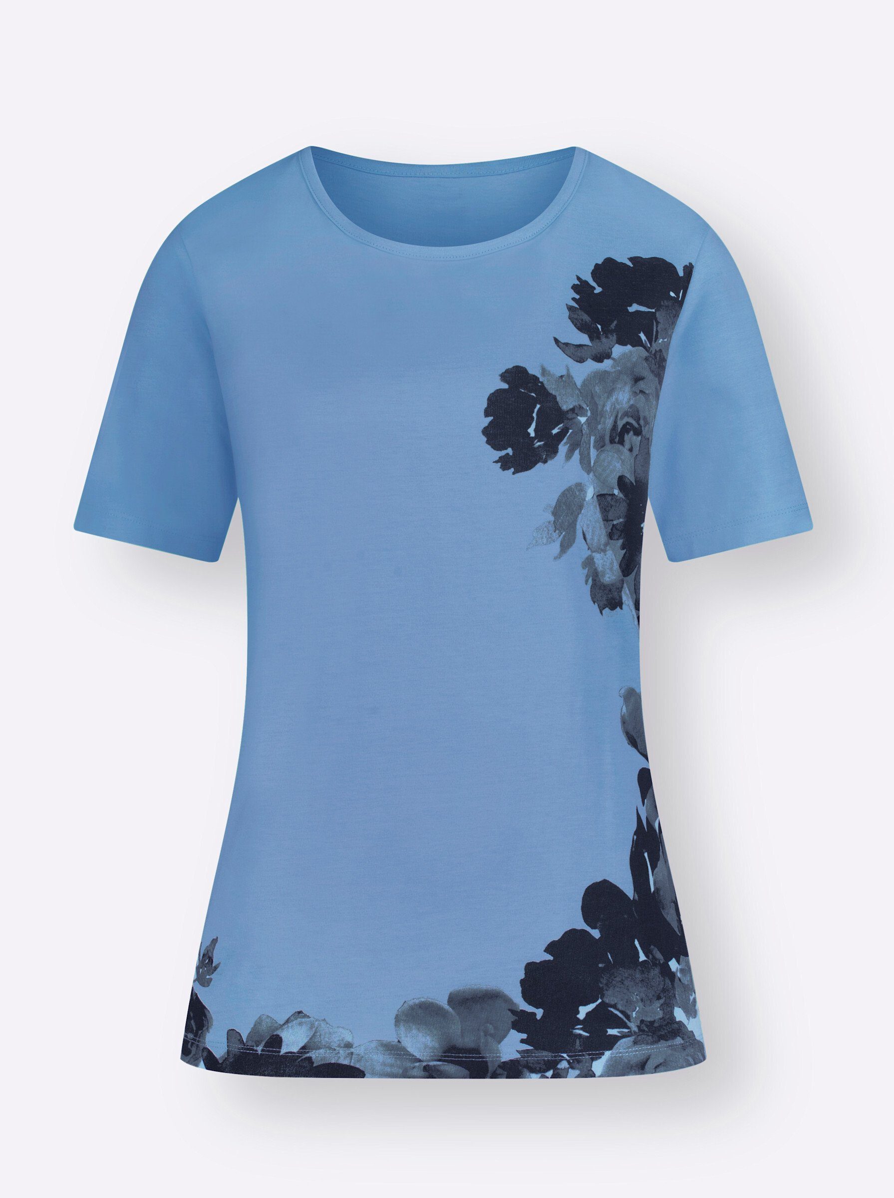 an! T-Shirt himmelblau-bedruckt Sieh