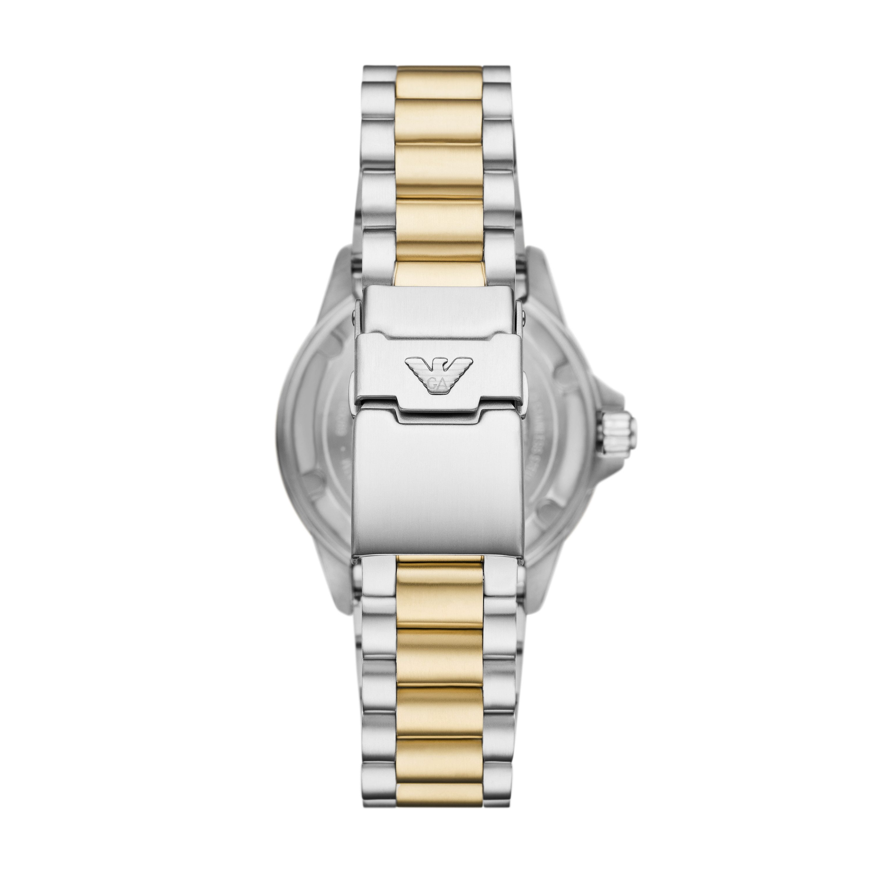 Emporio Armani Automatikuhr AR60089, Armbanduhr, Herrenuhr, Mechanische Uhr, Edelstahlarmband, analog, Tag