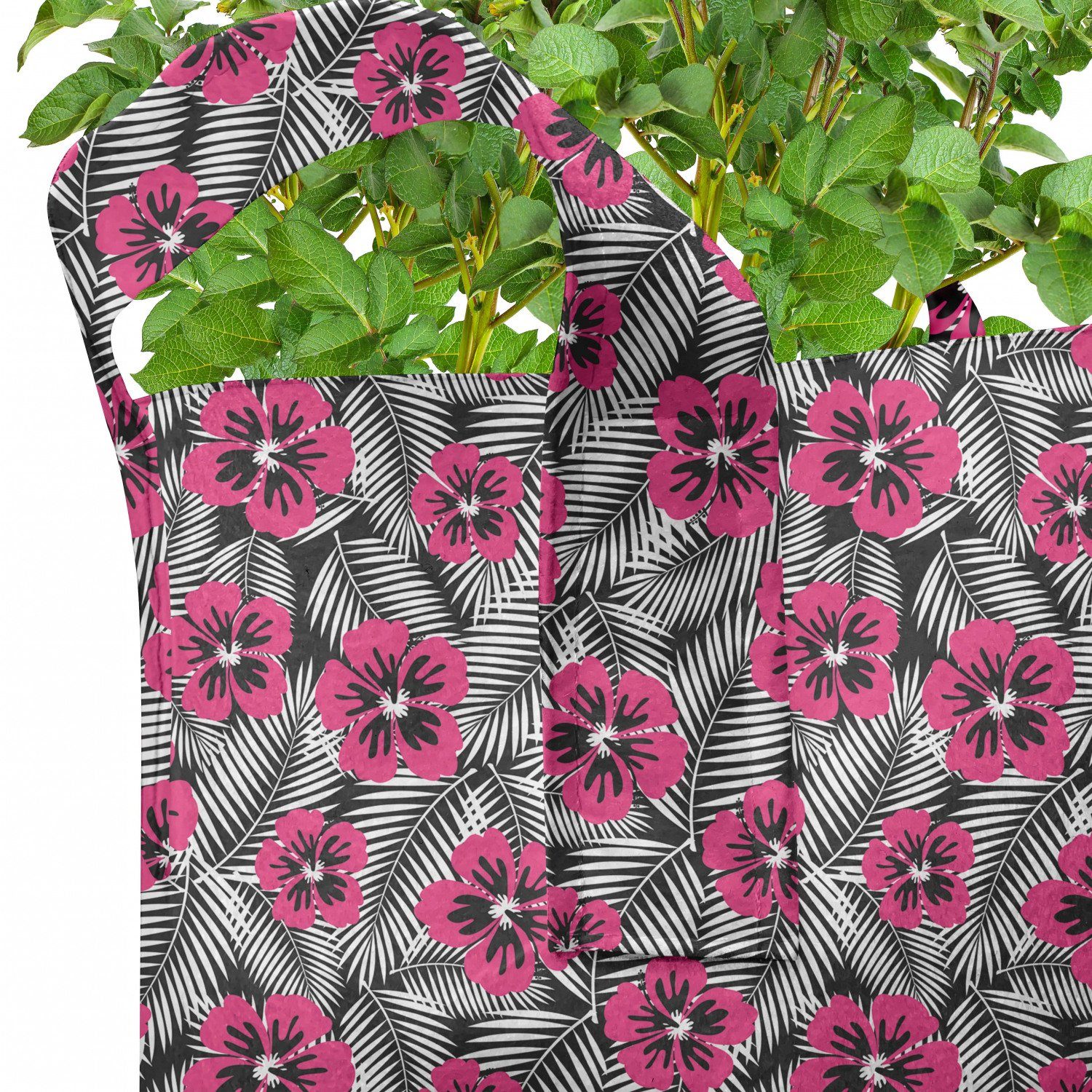 Luau Modernes Pflanzkübel Abakuhaus Stofftöpfe mit Griffen Blatt Pflanzen, Hibiscus für hochleistungsfähig Rosa