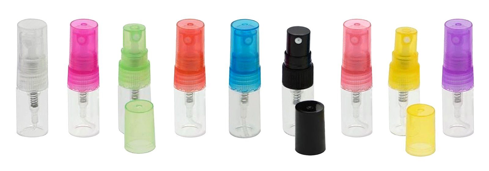 Kosmetex Sprühflasche Proben Parfüm-Zerstäuber f. Unterwegs, Probenzerstäuber, leer 2ml