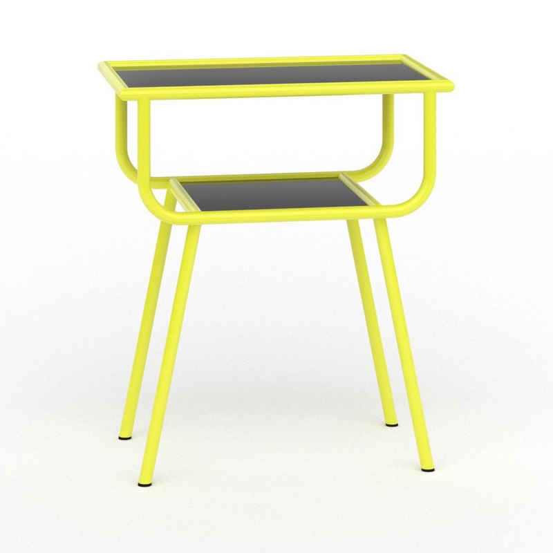 Siblo Nachttisch »Ein moderner Nachttisch Teco mit Regal - bunter Nachttisch - Tischplatte aus Plexiglas - Jugendzimmer - modernes Schlafzimmer«