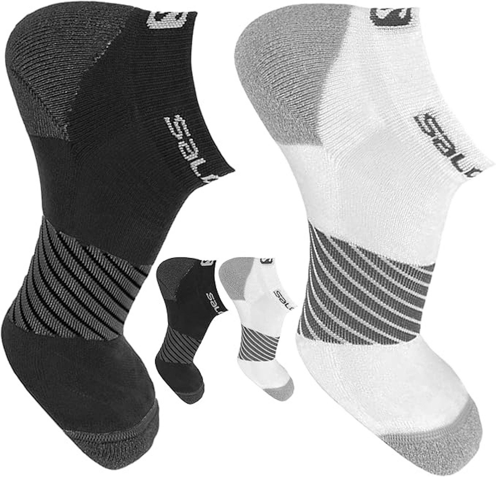 Salomon Sportsocken Lauf und Freizeit Socken Gr. 45-47 Speed Technical Sneaker 2 Pack