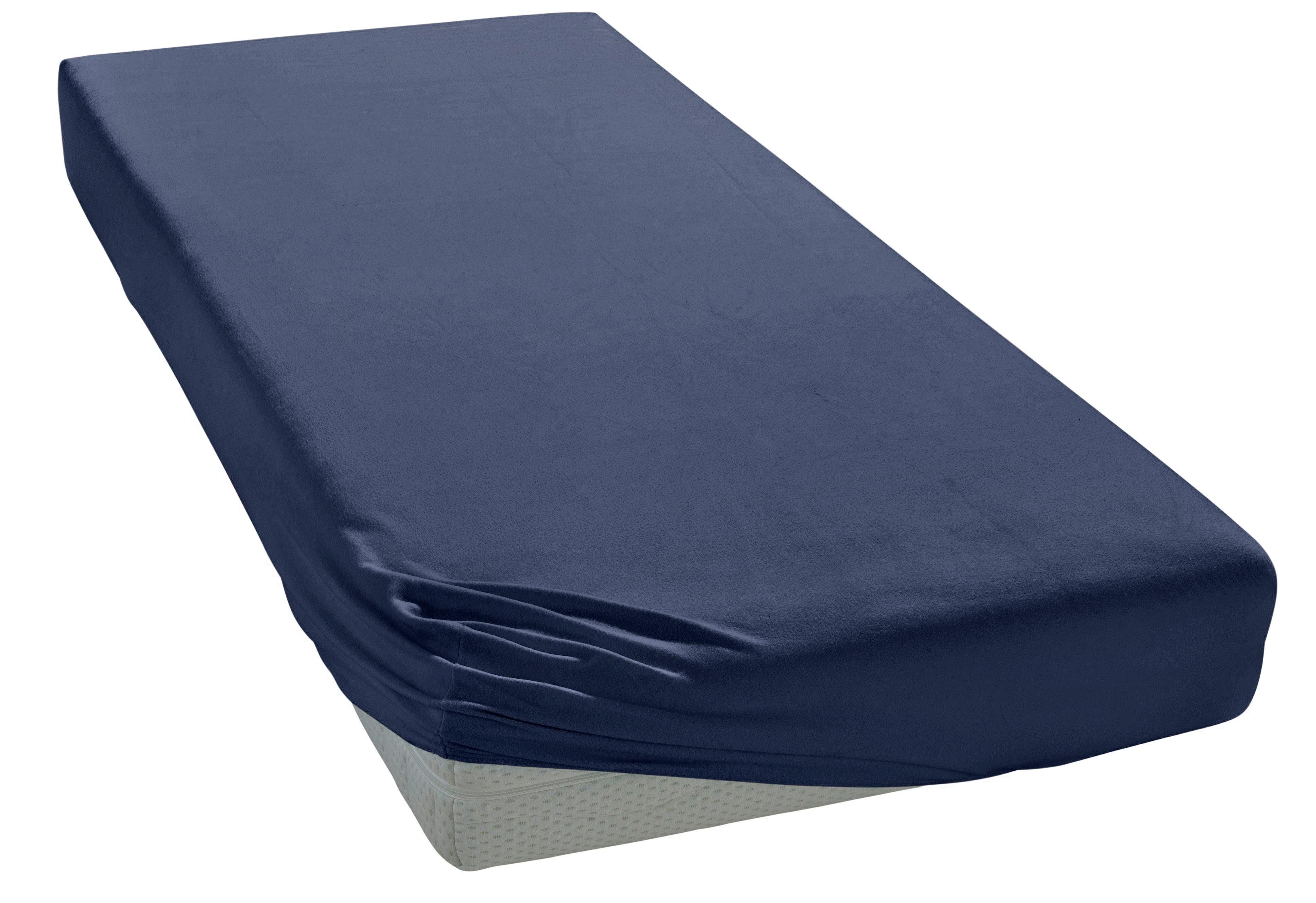 Elegante Spannbettlaken Mako-Jersey, Mako-Jersey, Gummizug: rundum, (1 Stück), in hochwertiger Qualität mit Elasthan-Anteil