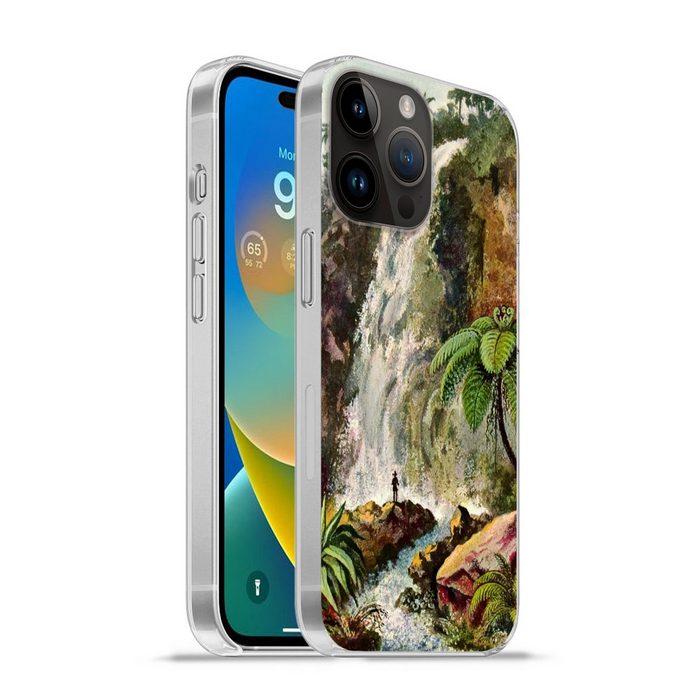 MuchoWow Handyhülle Wasserfall - Kunst - Alte Meister Handyhülle Telefonhülle Apple iPhone 14 Pro