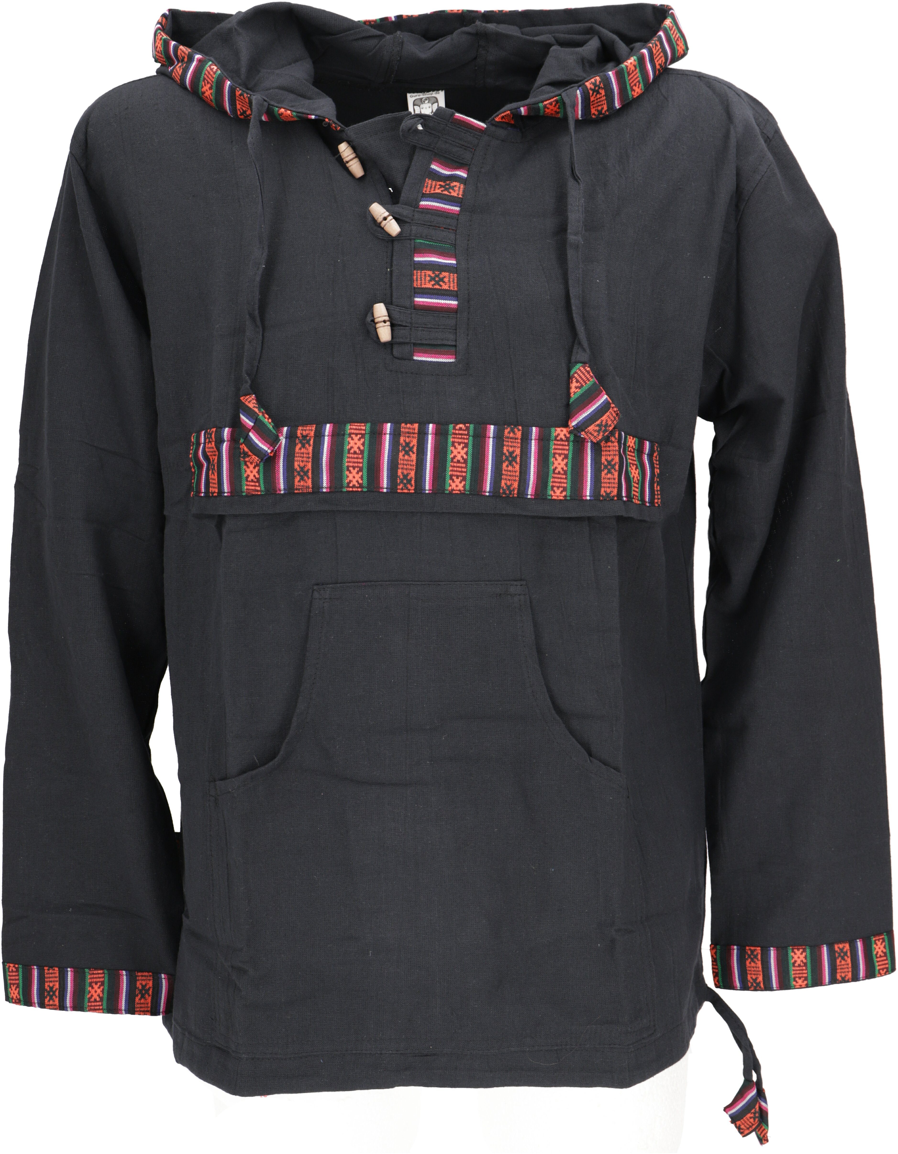 Guru-Shop Hemd & Shirt Yoga Hemd, Goa Hemd, Ethno Sweatshirt, leichter.. Hippie, Ethno Style, alternative Bekleidung
